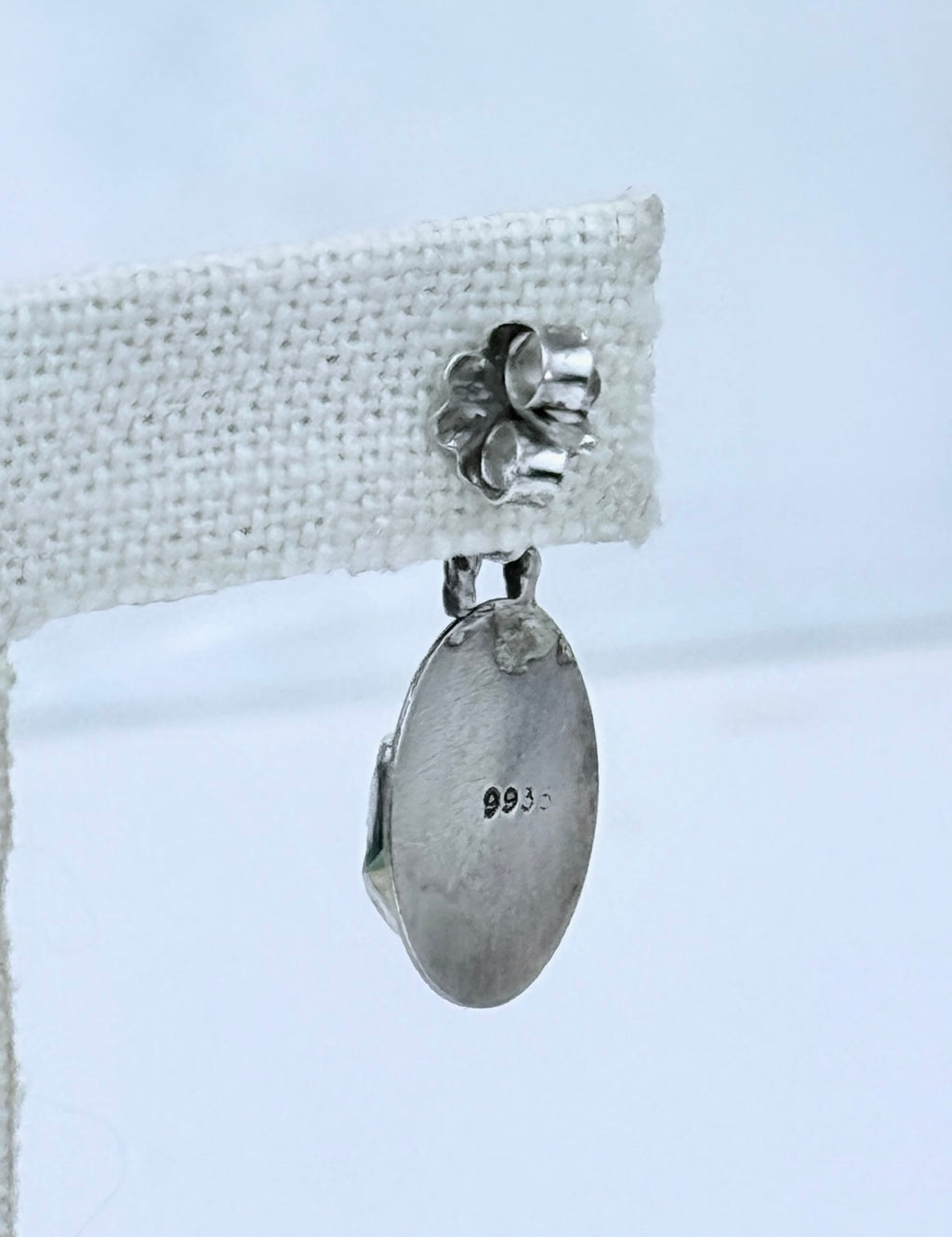 Turquoise Stud Earrings with Roses