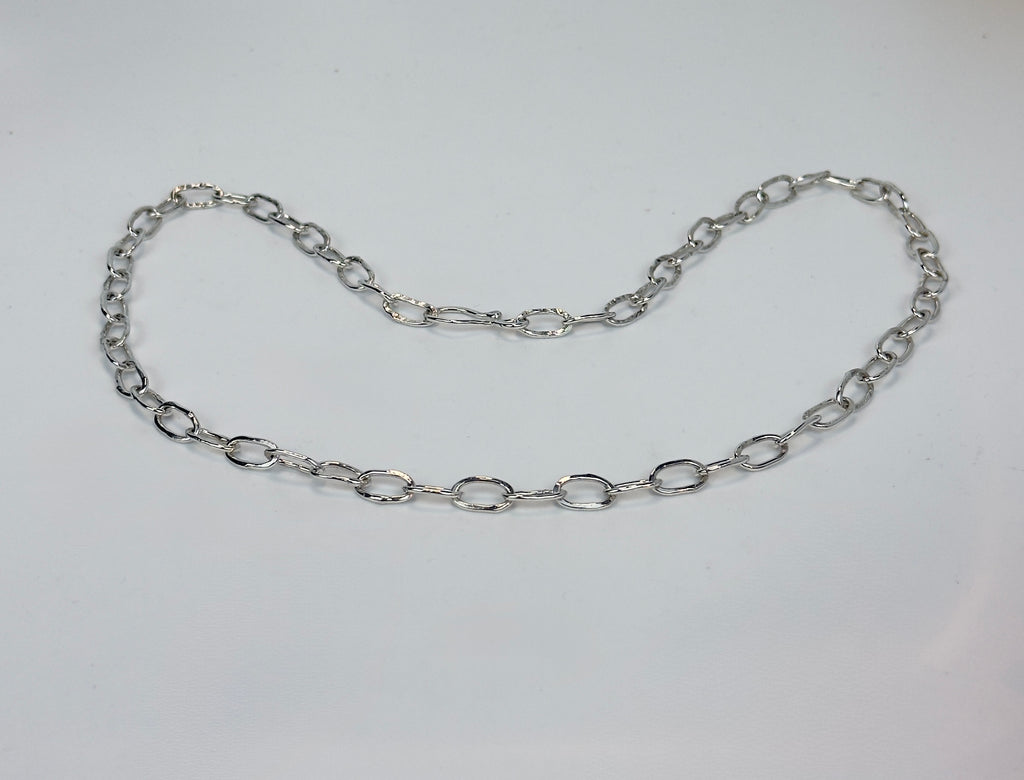 16 gauge Hand Forged Argentium Sterling Silver Chain