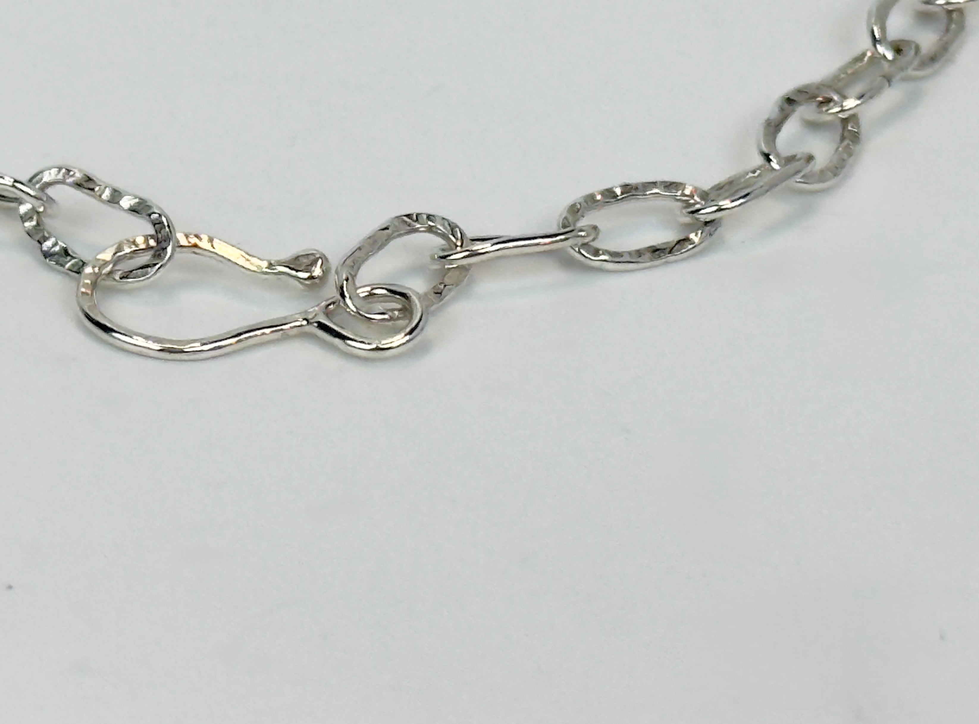 16 gauge Hand Forged Argentium Sterling Silver Chain