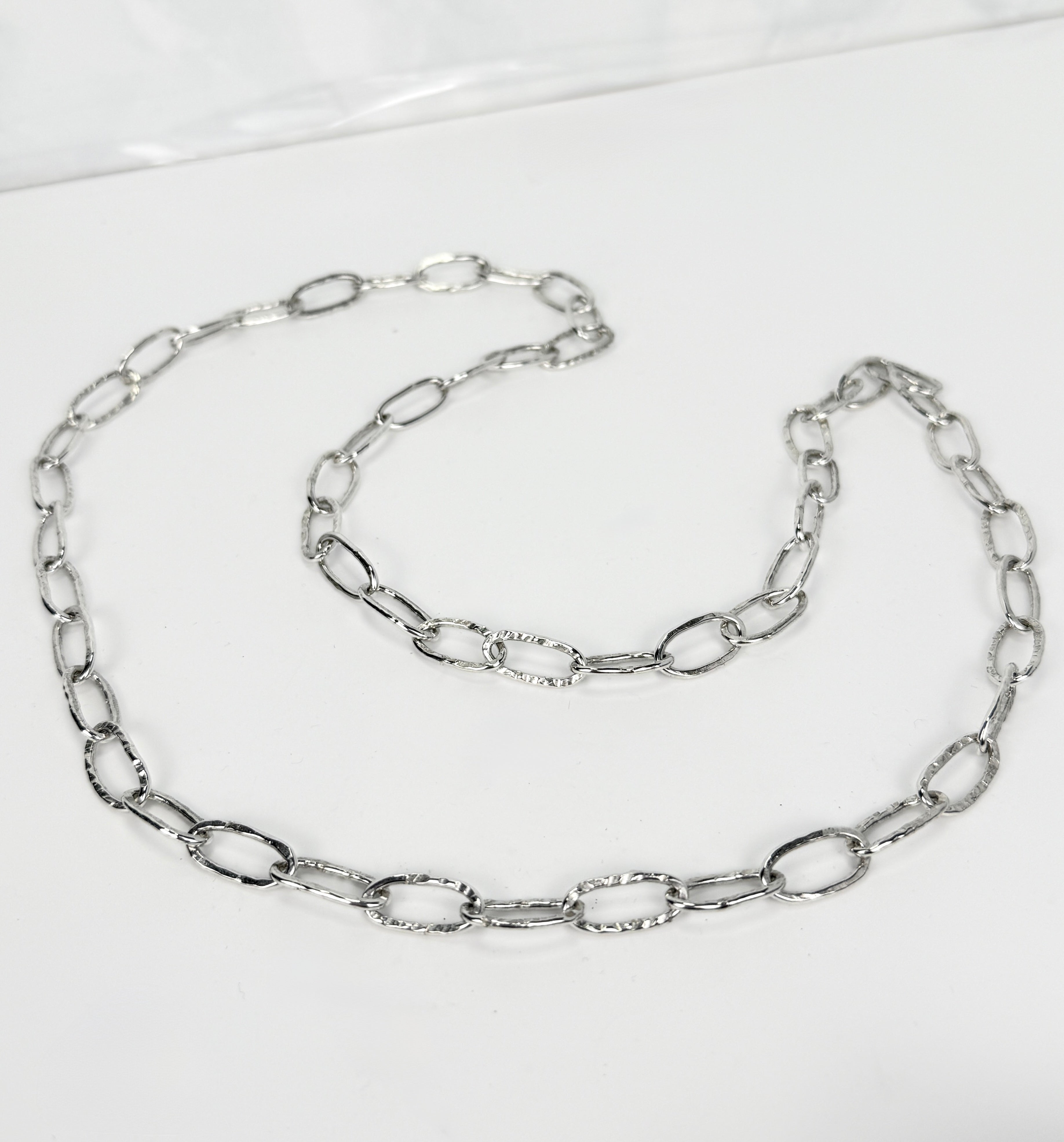 Argentium Sterling Silver Hand forged Chain