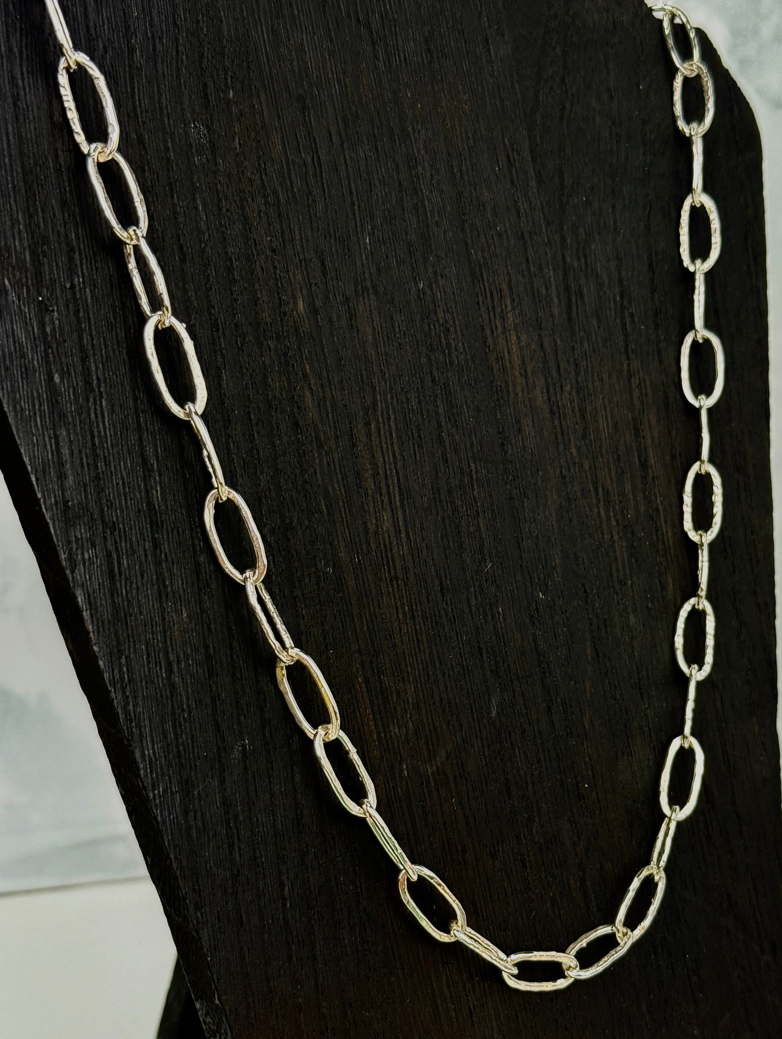 Argentium Sterling Silver Hand forged Chain