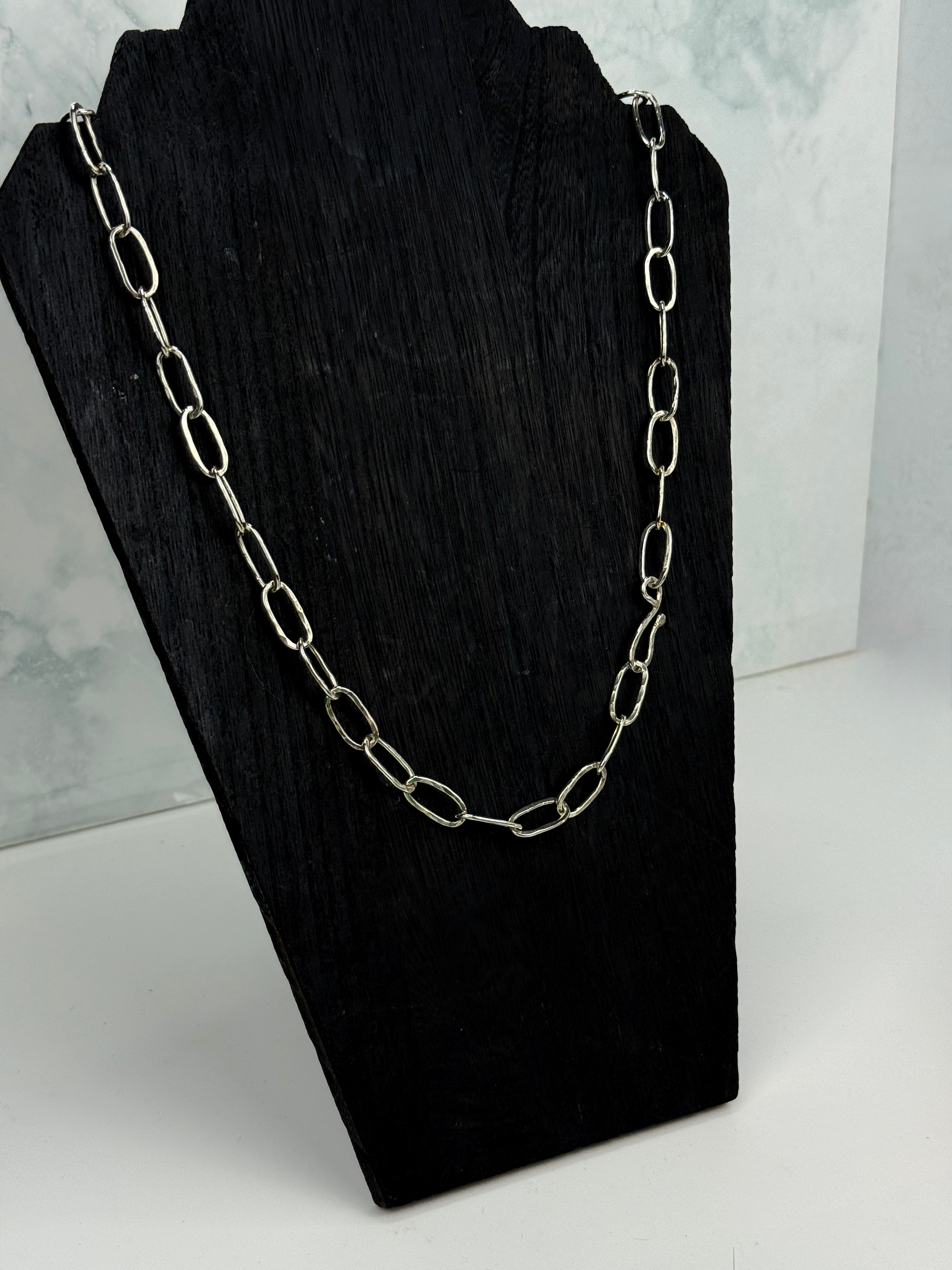 Argentium Sterling Silver Hand forged Chain