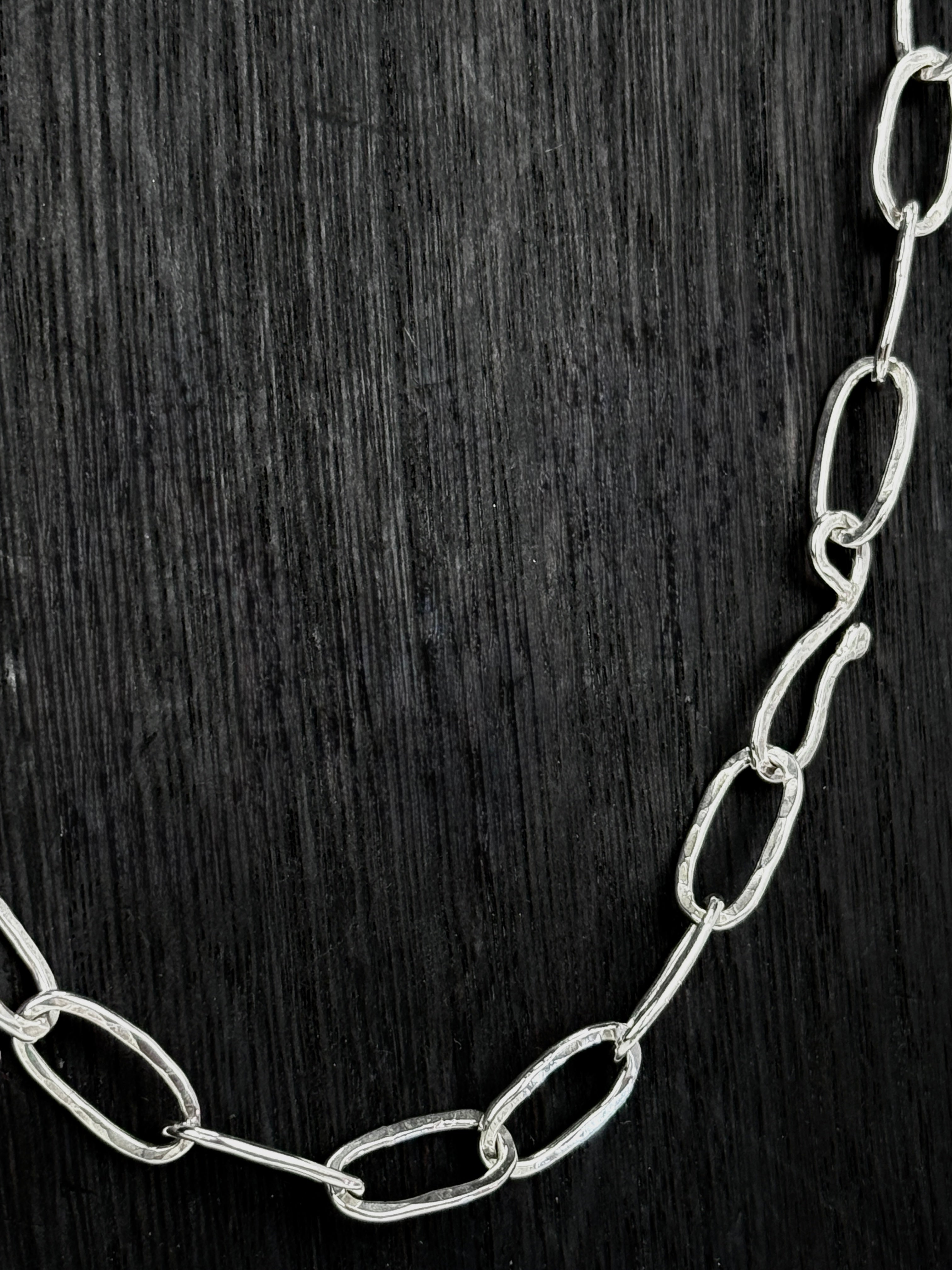 Argentium Sterling Silver Hand forged Chain