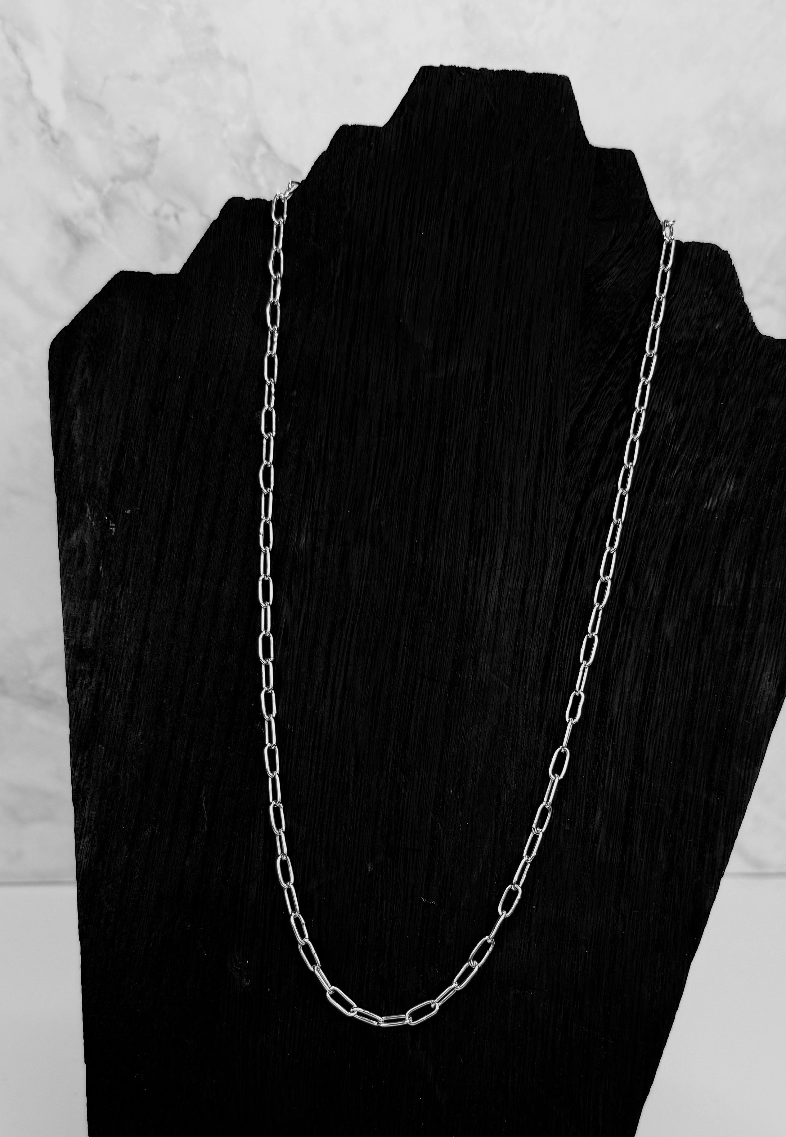 18 Gauge Handmade Argentium Sterling Silver Chain Necklace