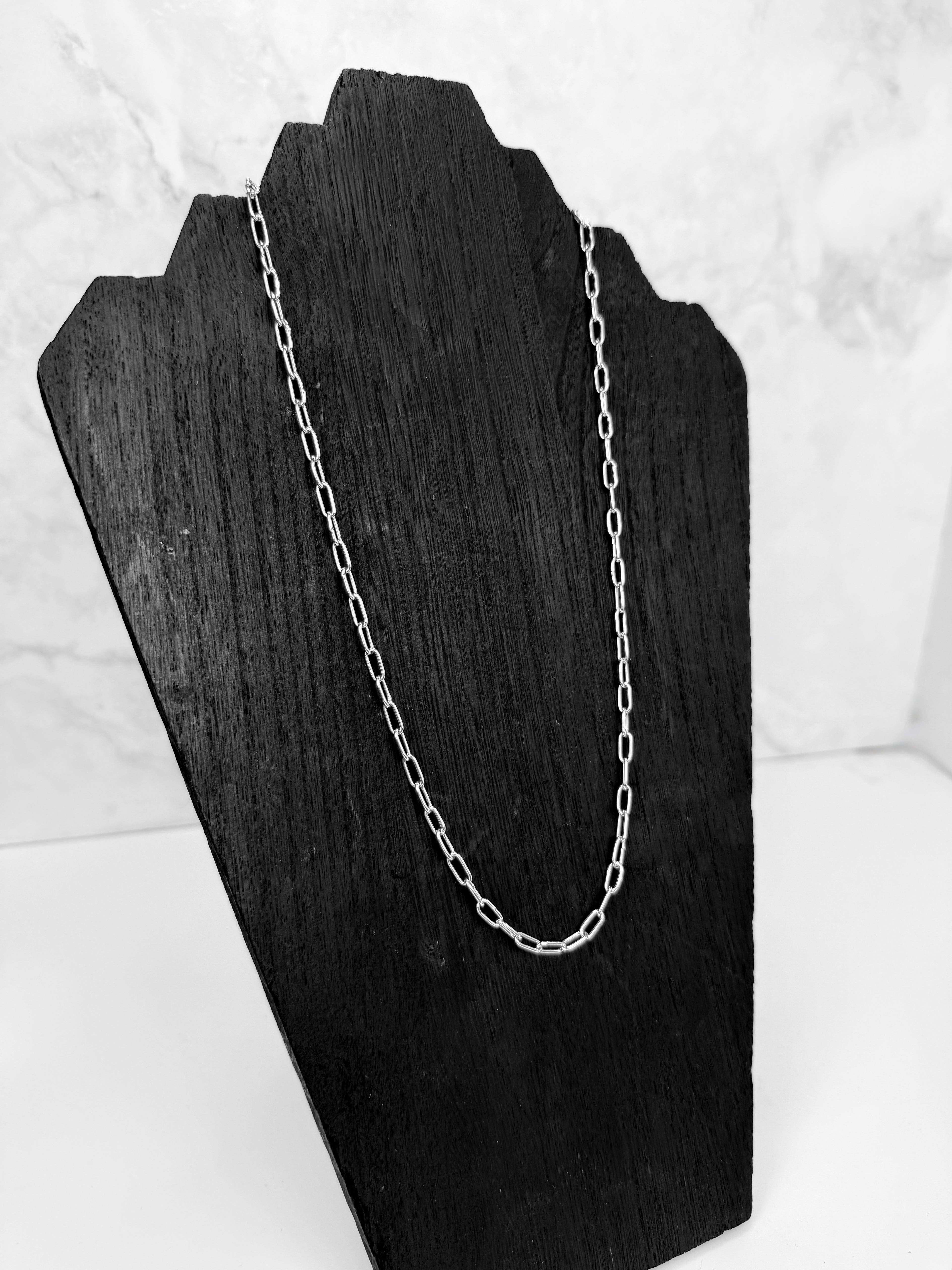18 Gauge Handmade Argentium Sterling Silver Chain Necklace