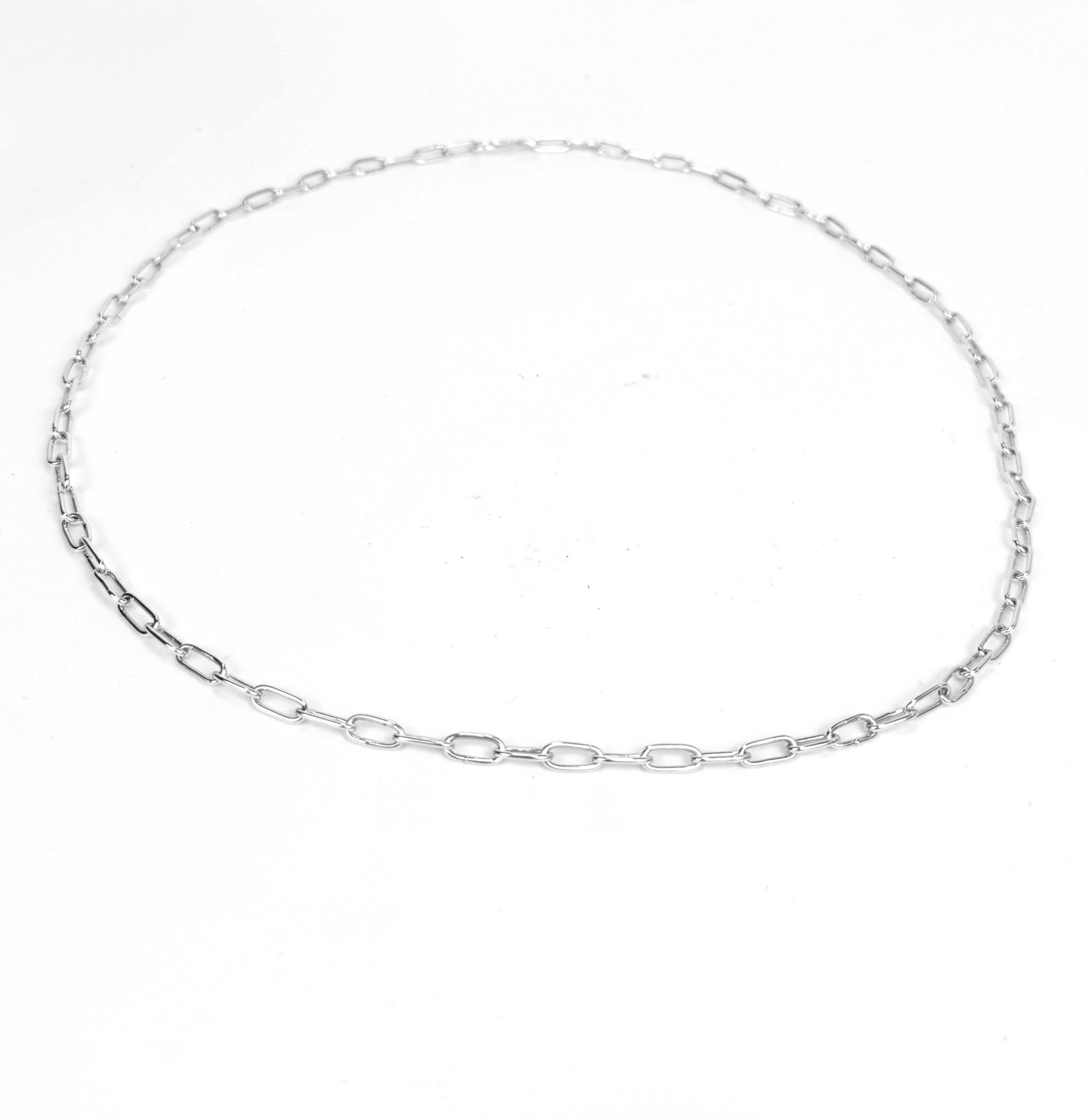 18 Gauge Handmade Argentium Sterling Silver Chain Necklace