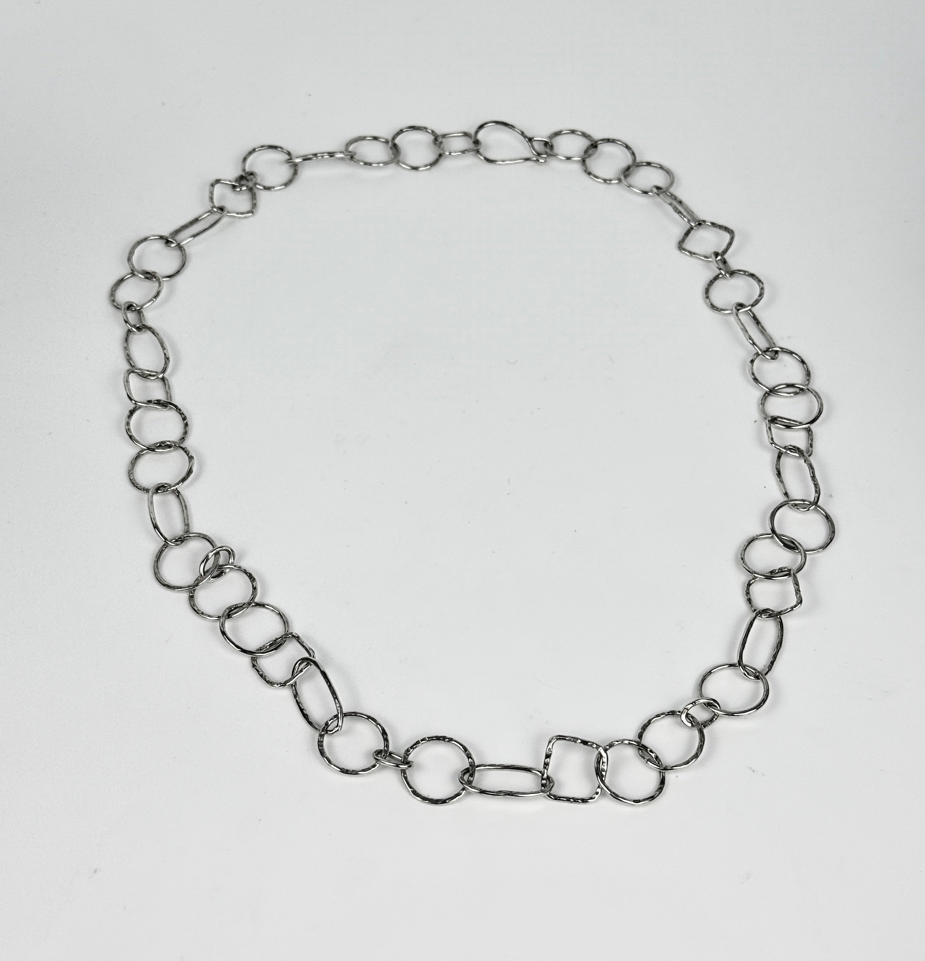 Mixed Shape Argentium Hand Forged Chain