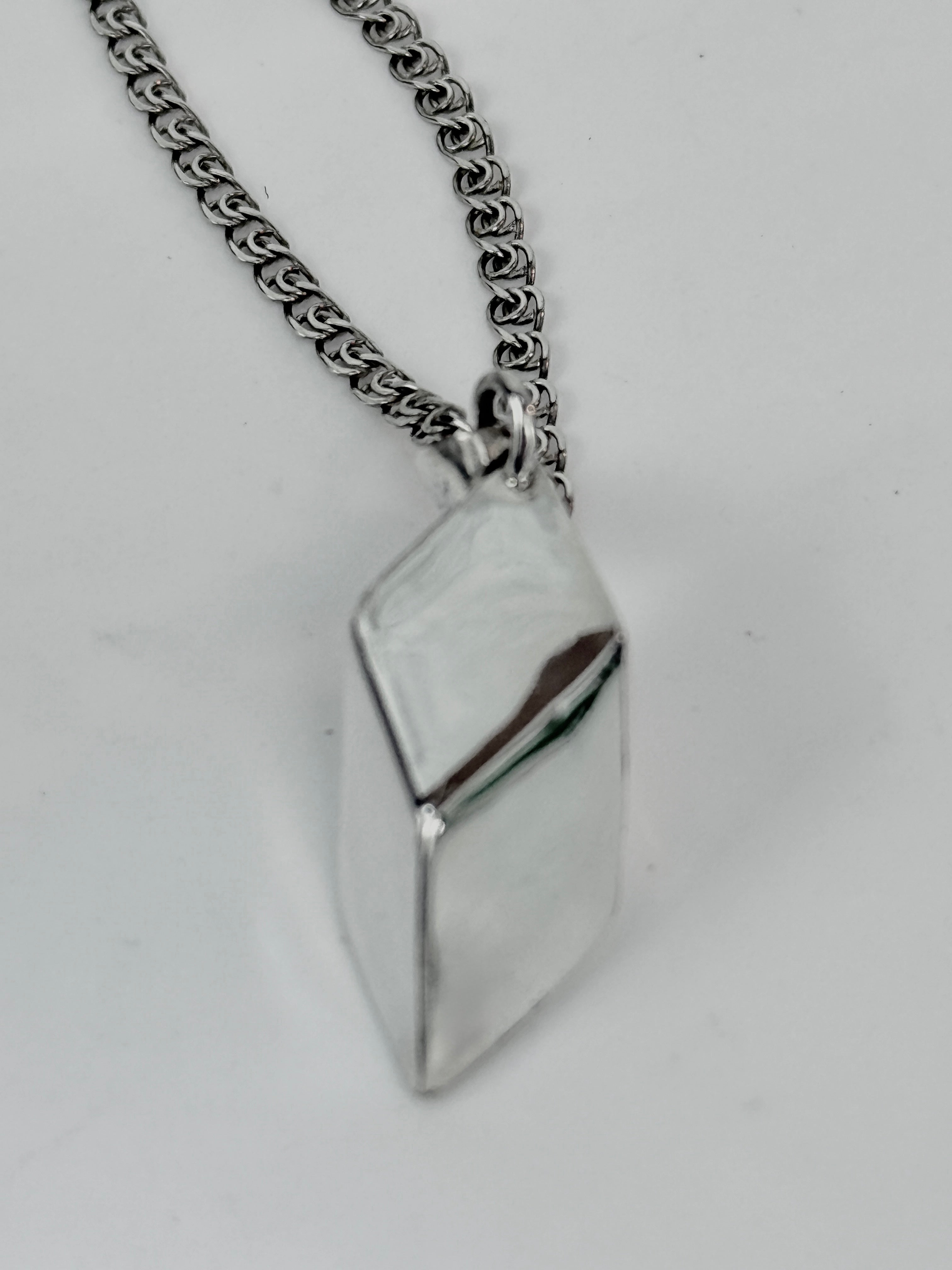 Sterling Silver Hexahedron Pendant