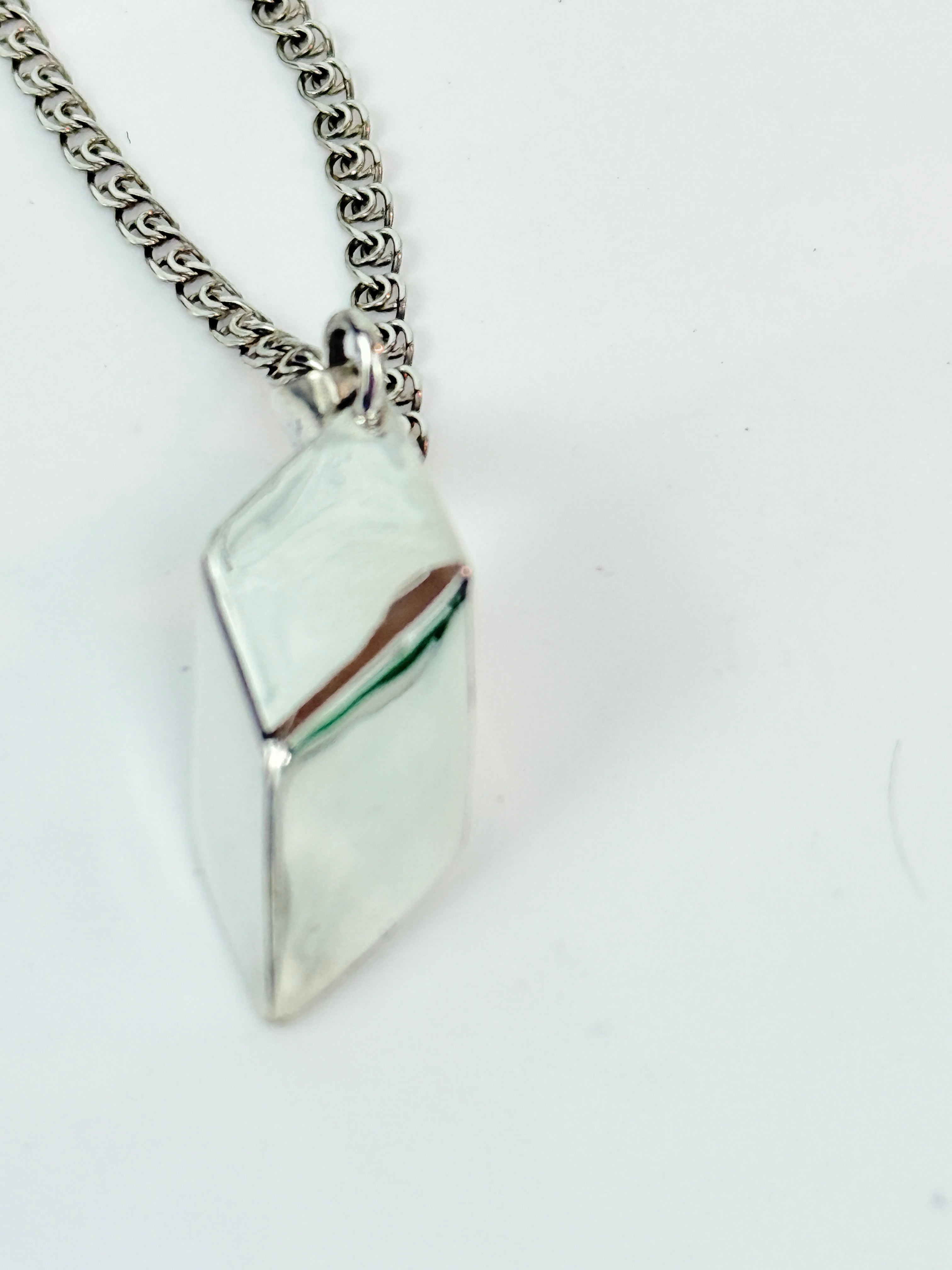 Sterling Silver Hexahedron Pendant