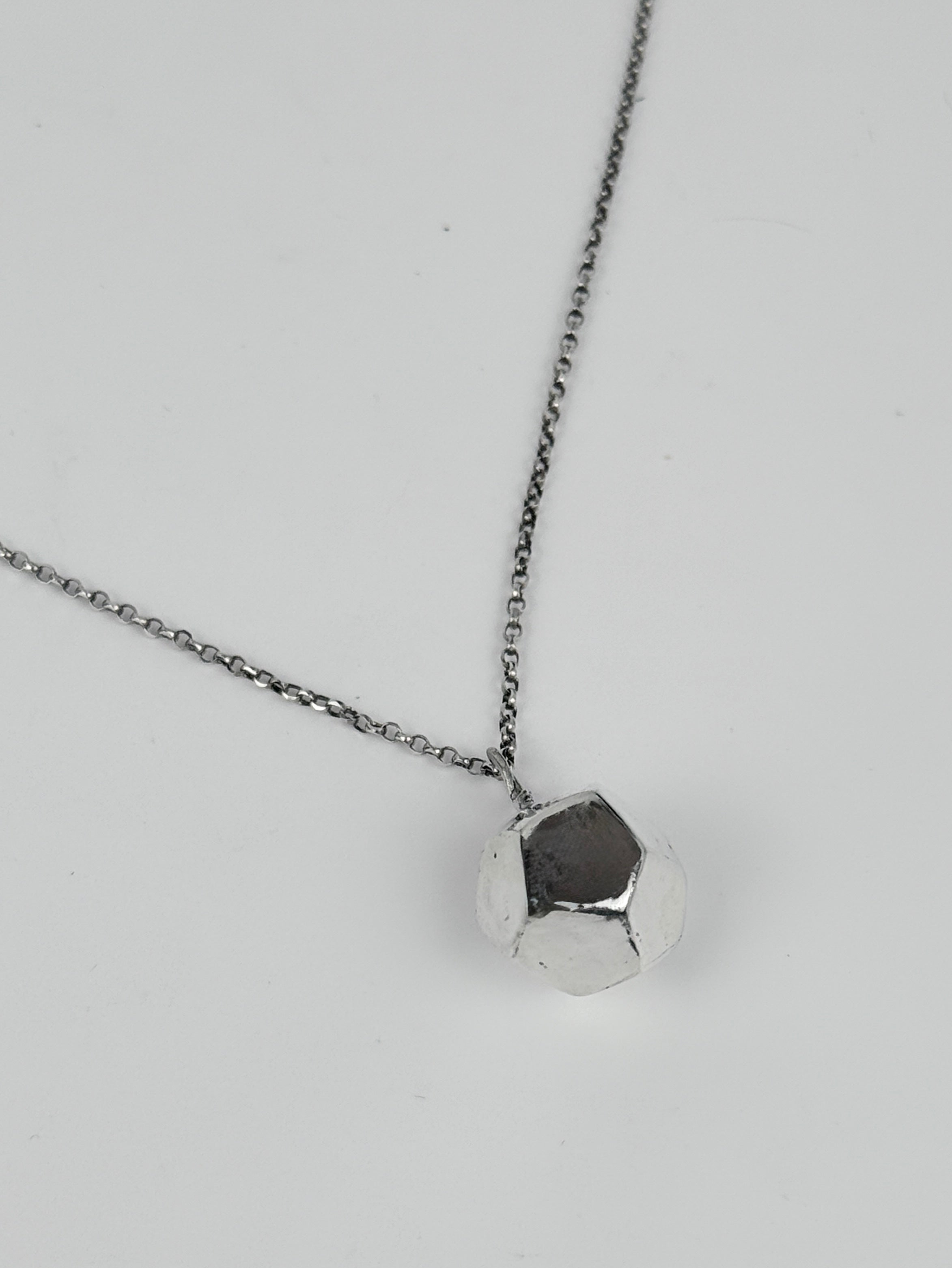 Hand Fabricated Sterling Dodecahedron Pendant