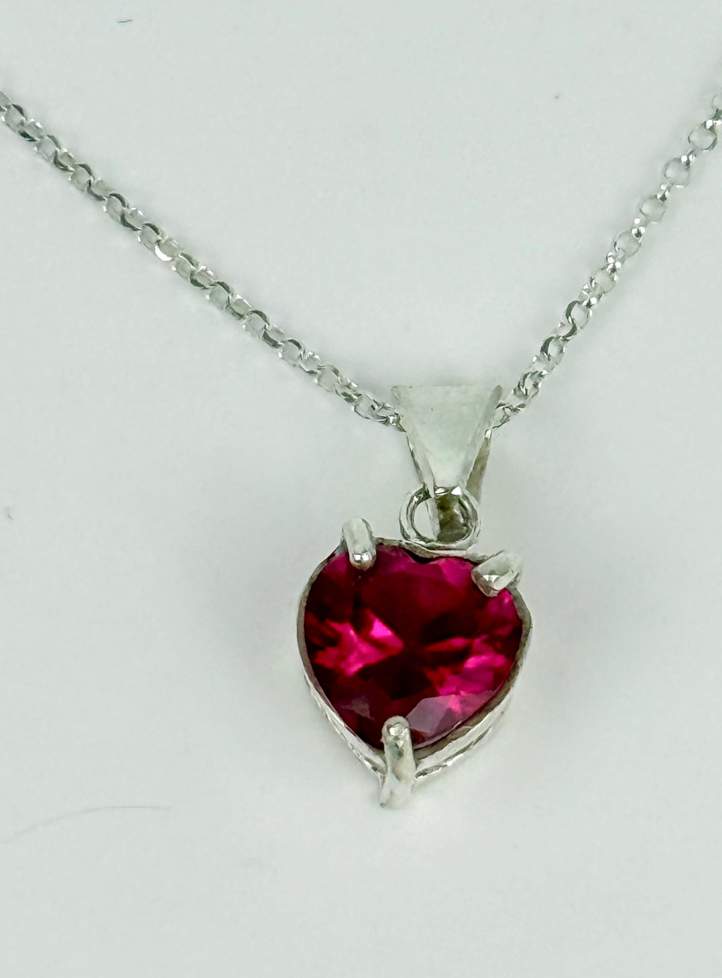 Ruby and Sterling Pendant