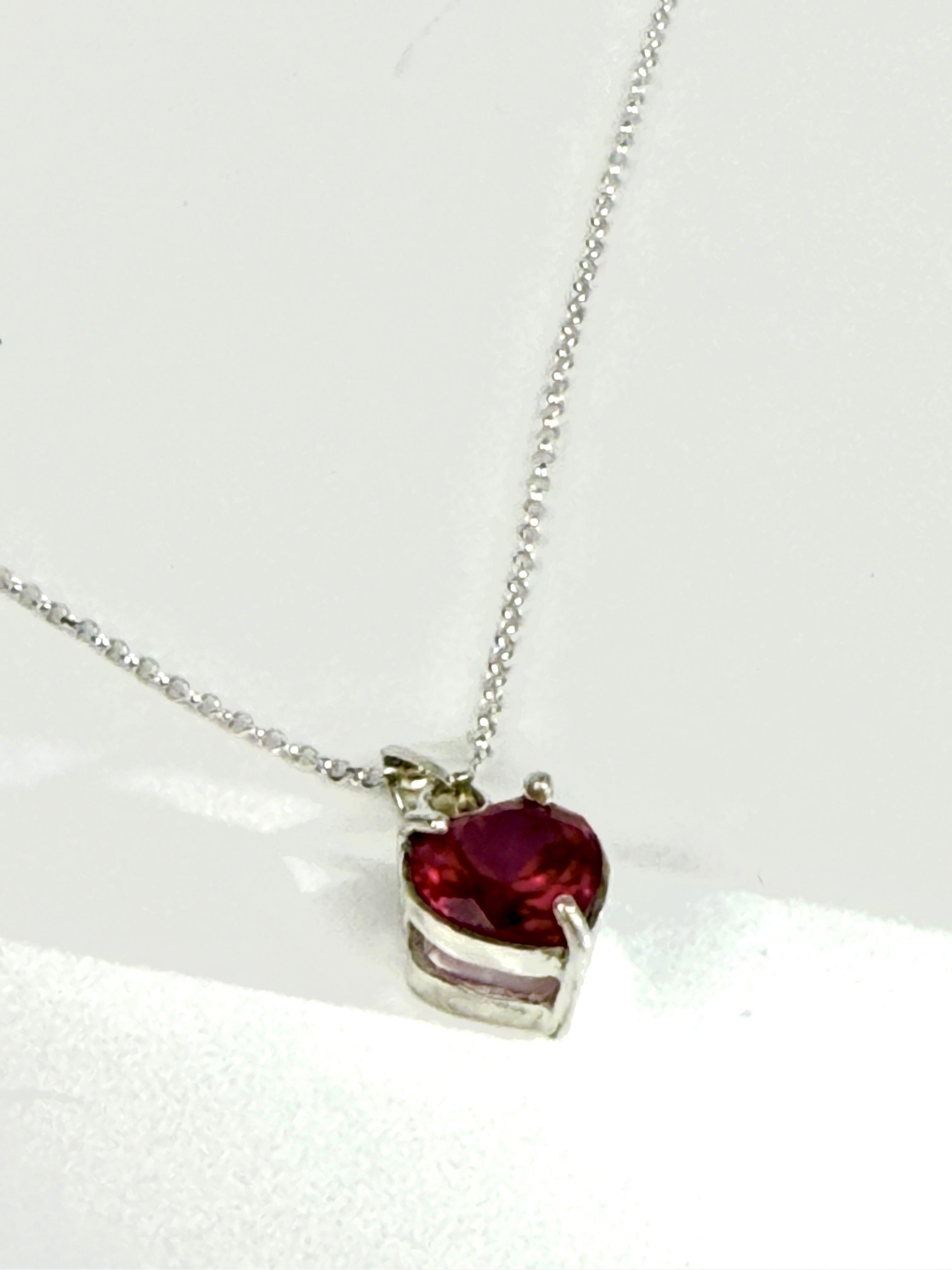 Ruby and Sterling Pendant