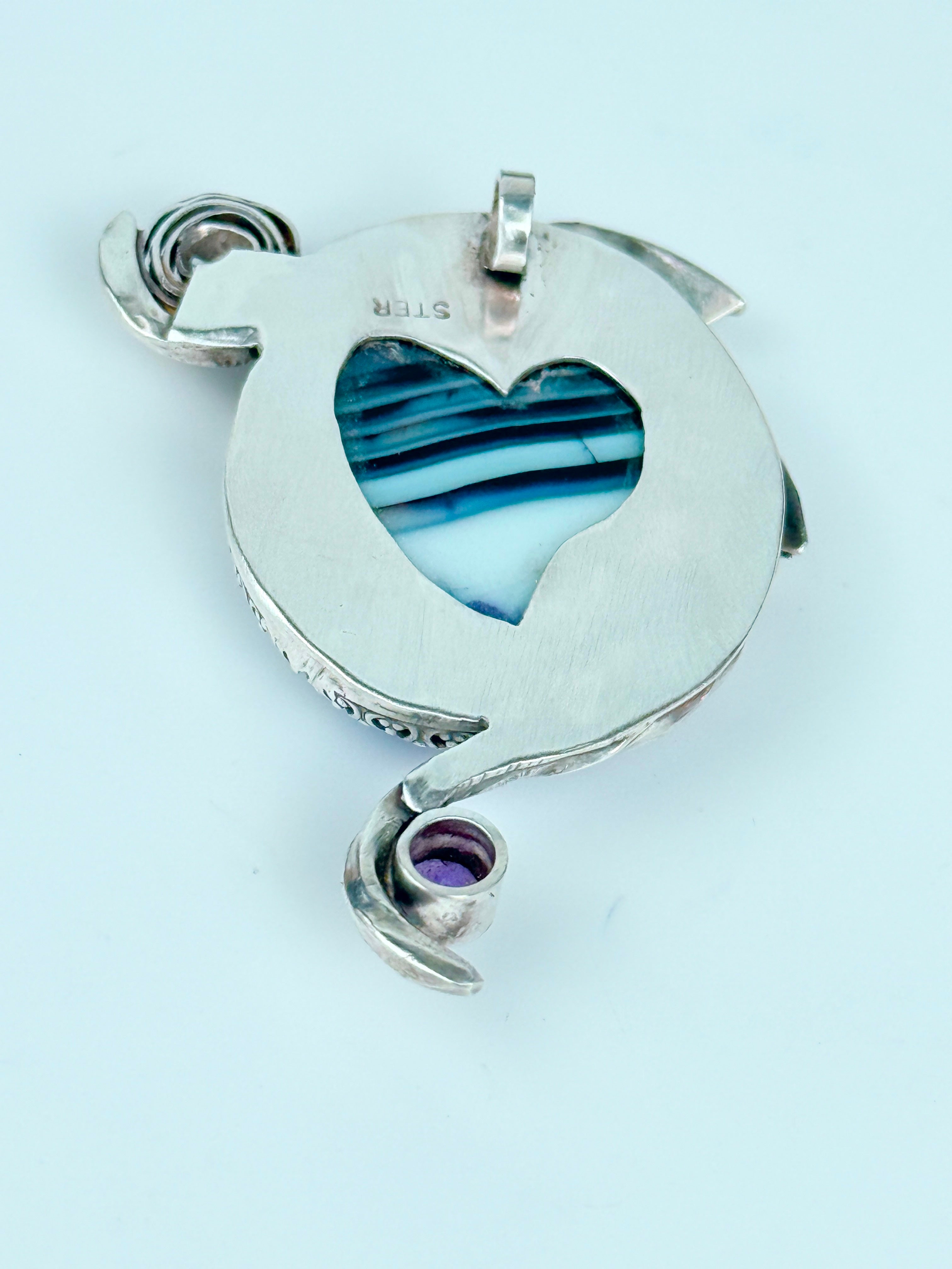 Bold and Funky Purple Pendant