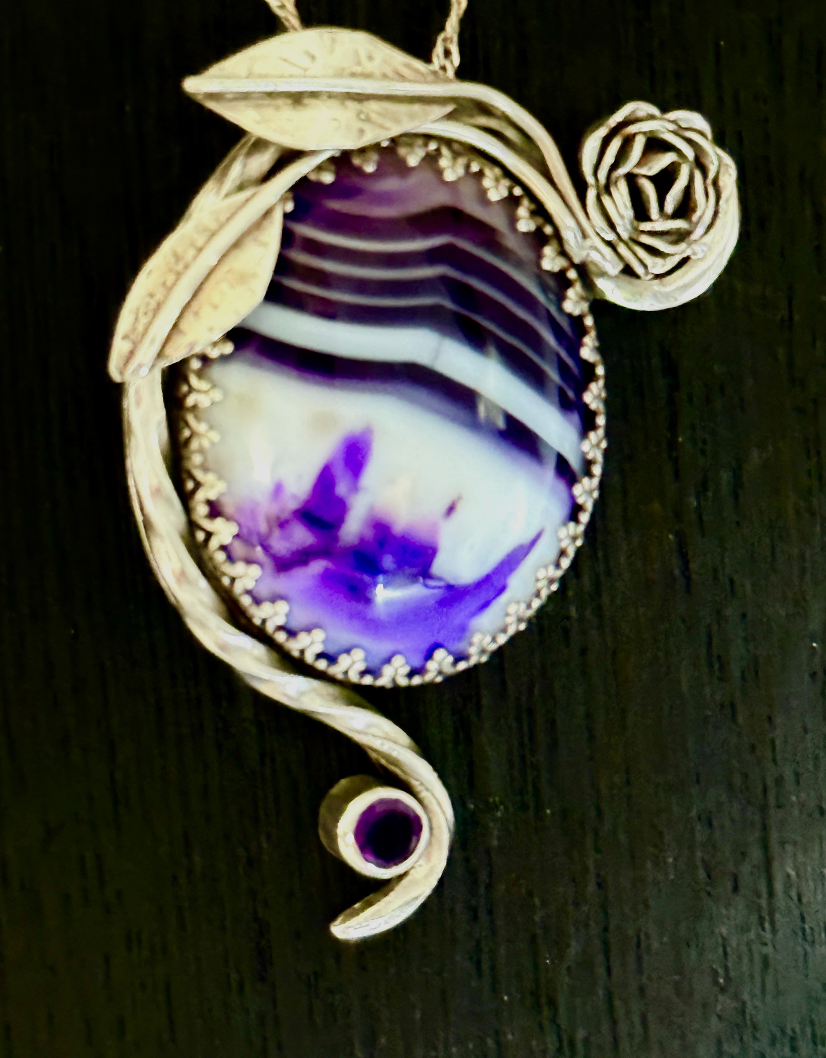 Bold and Funky Purple Pendant