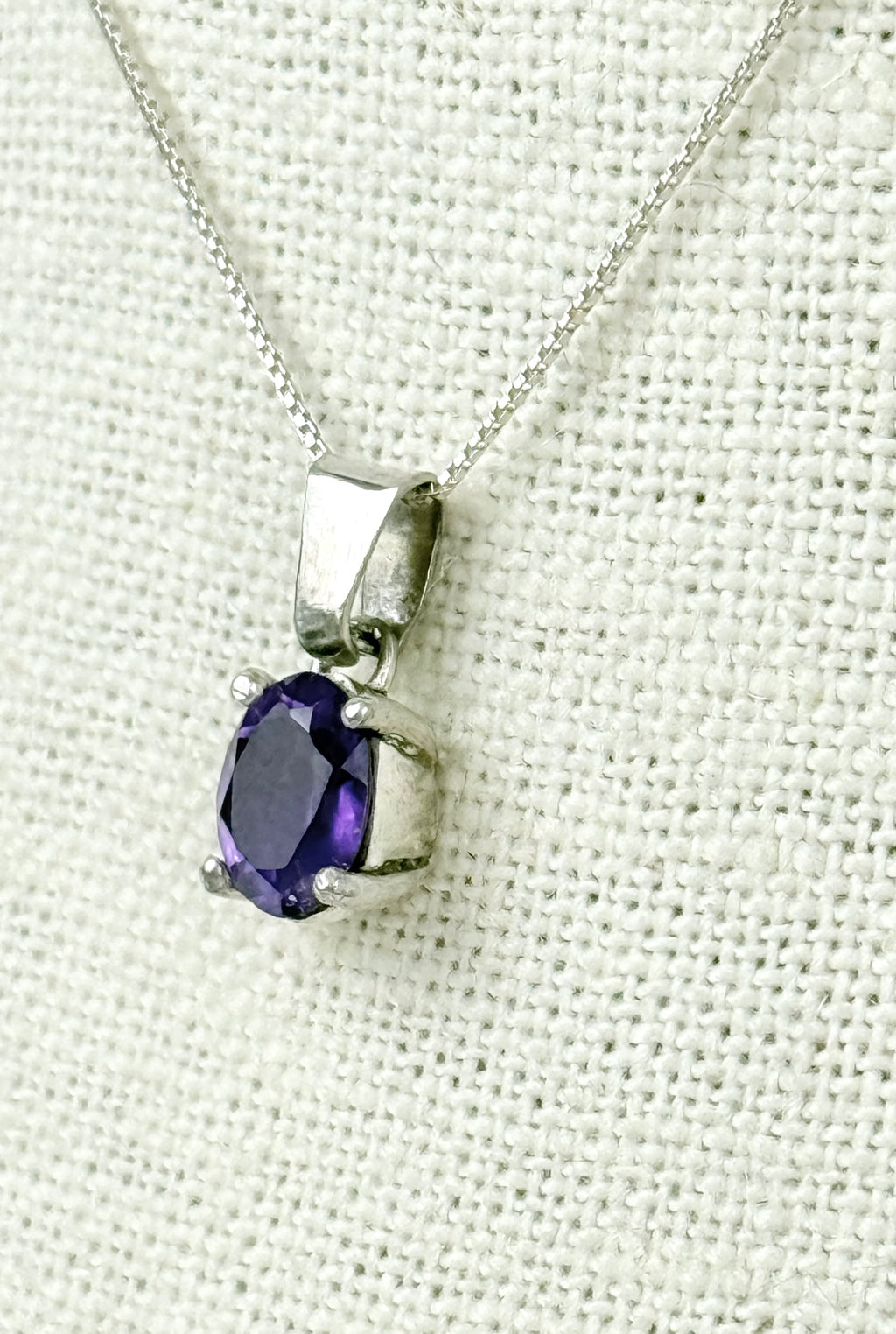 Amethyst and Sterling Pendant