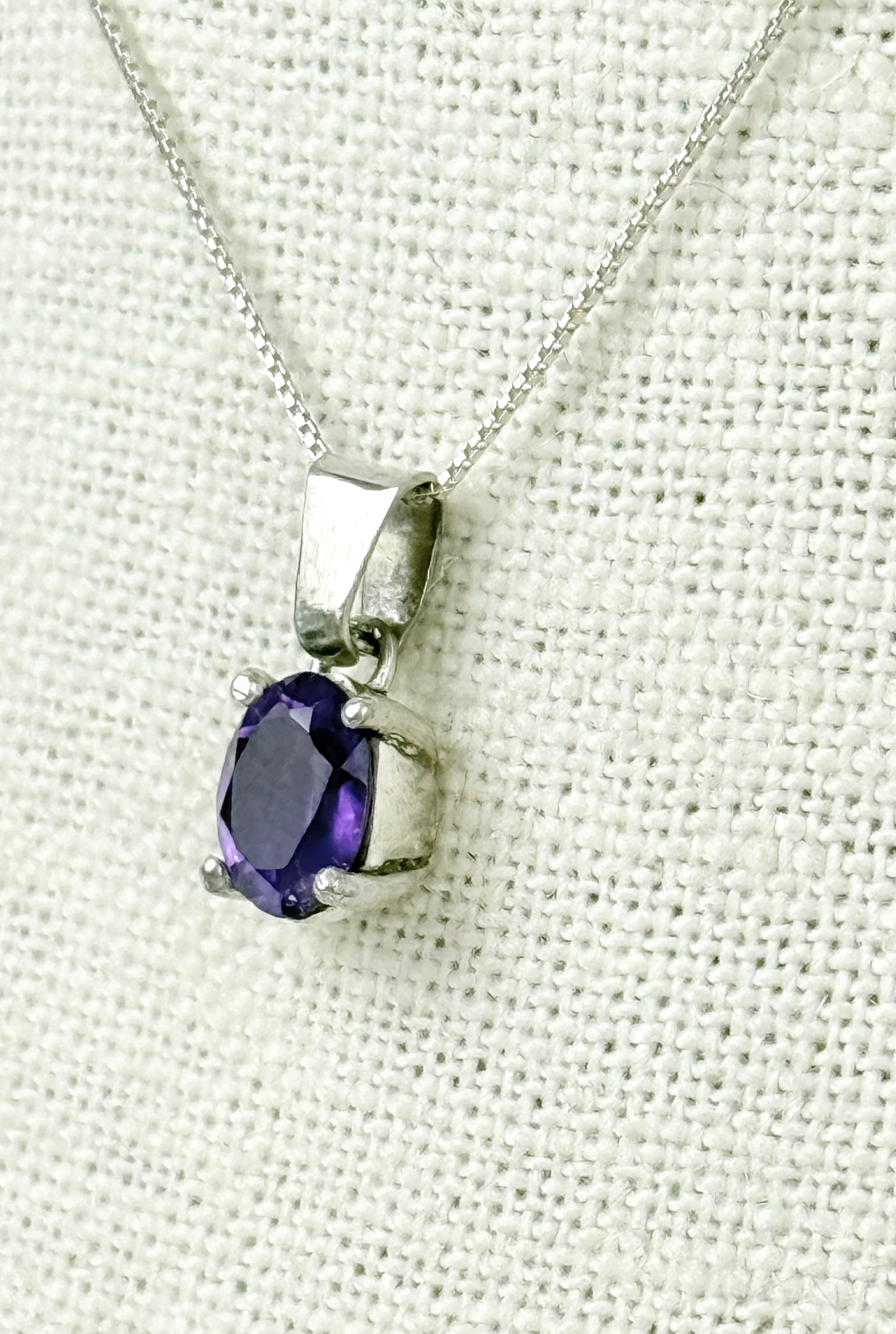 Amethyst and Sterling Pendant