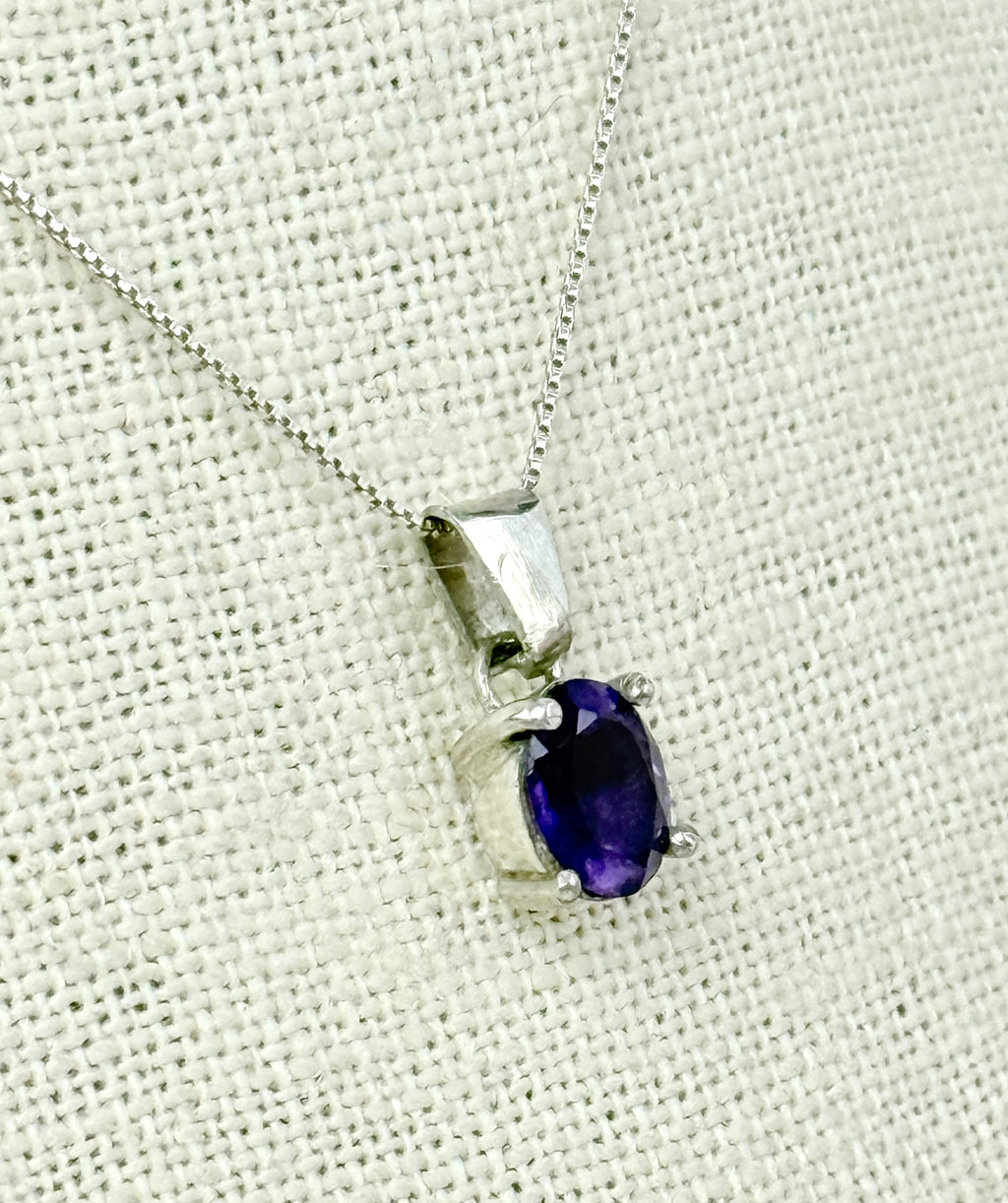 Amethyst and Sterling Pendant