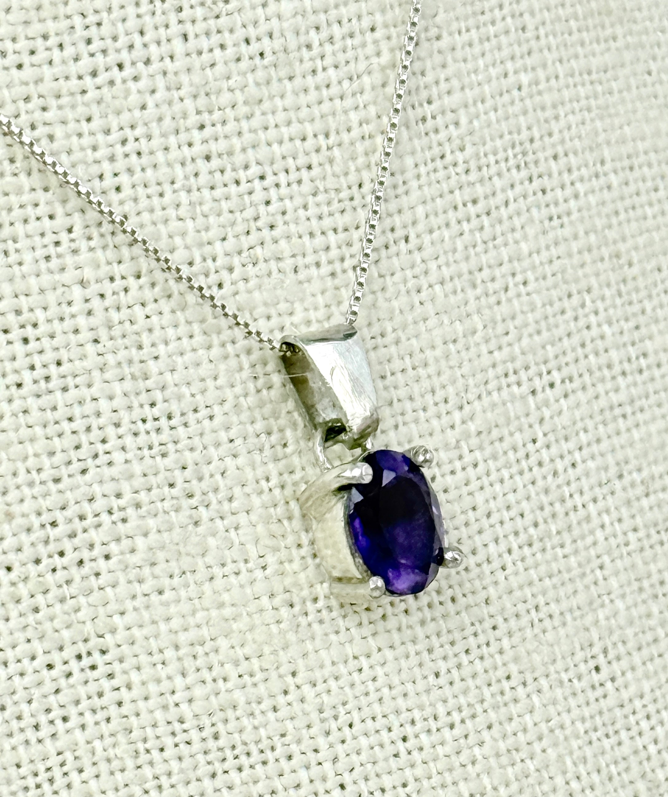 Amethyst and Sterling Pendant