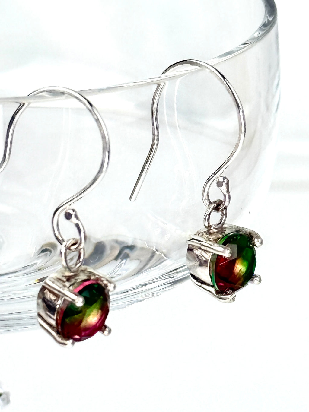 Watermelon Quartz Dangle Earrings