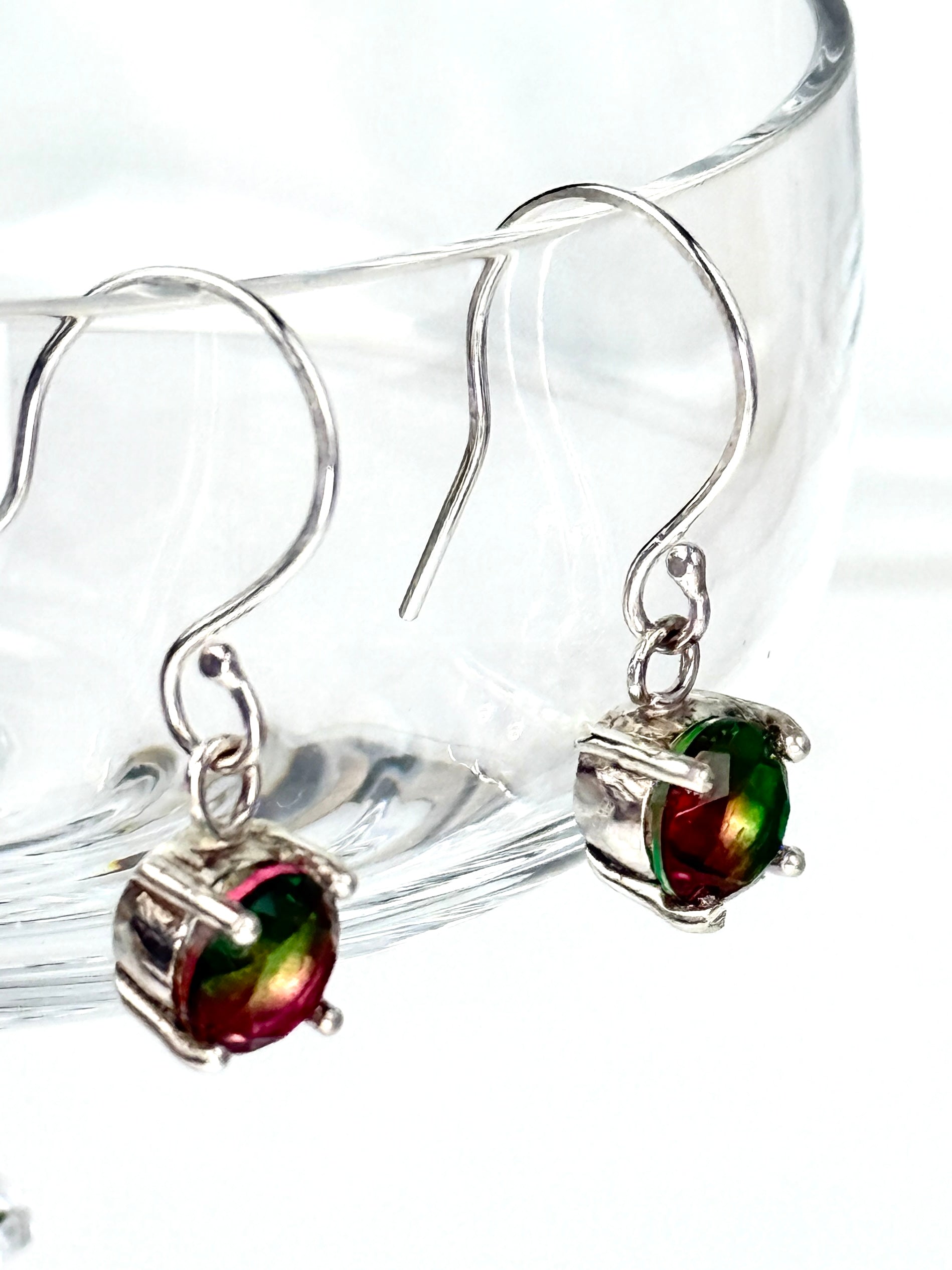 Watermelon Quartz Dangle Earrings