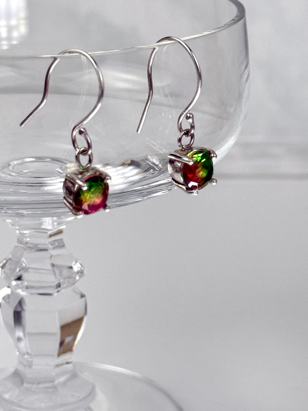 Watermelon Quartz Dangle Earrings