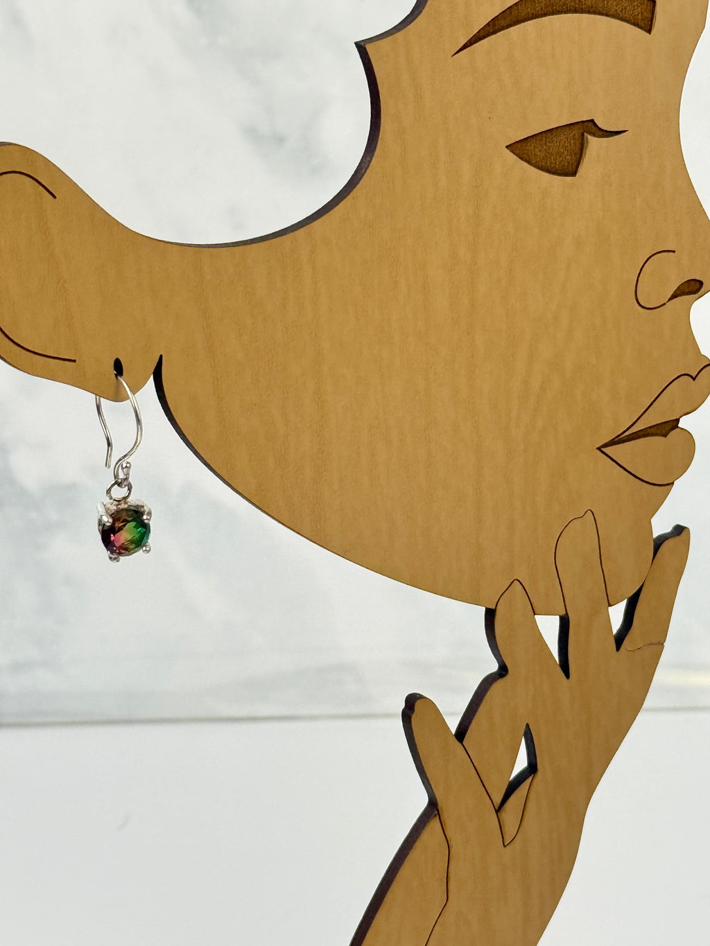 Watermelon Quartz Dangle Earrings