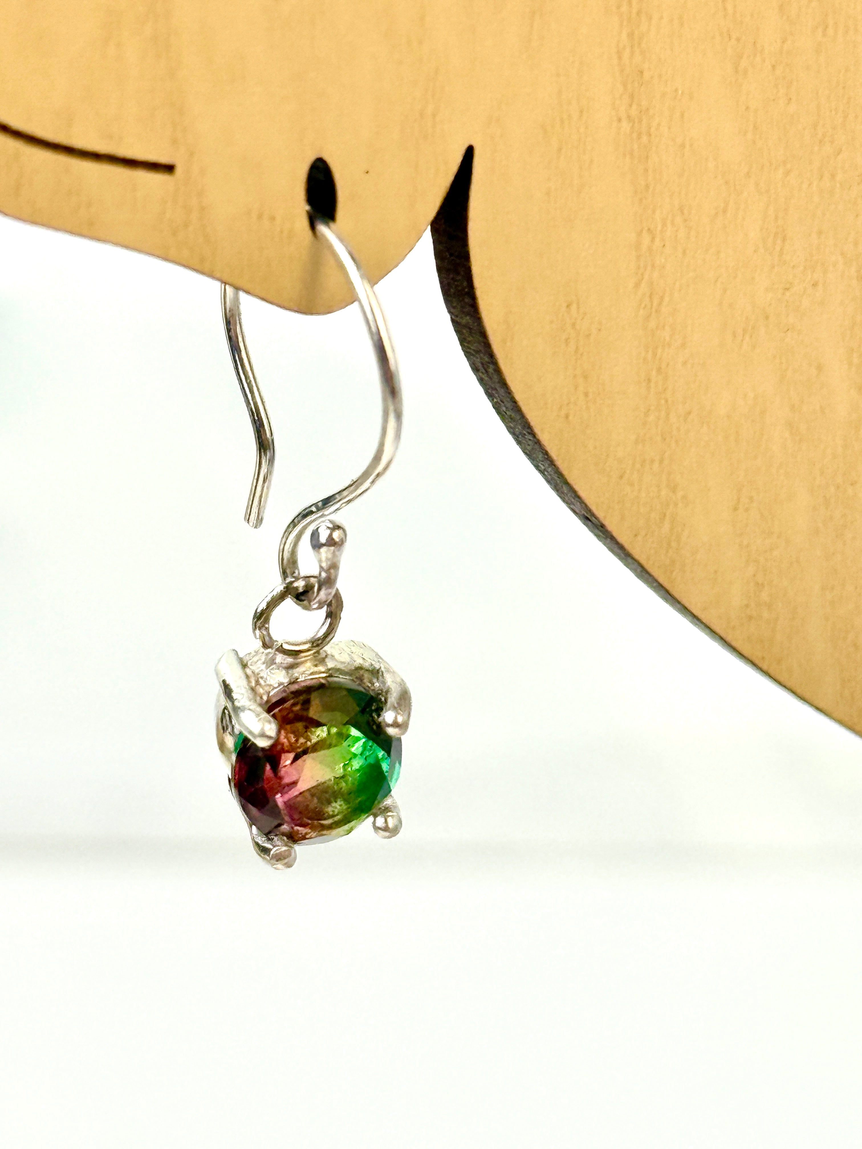 Watermelon Quartz Dangle Earrings