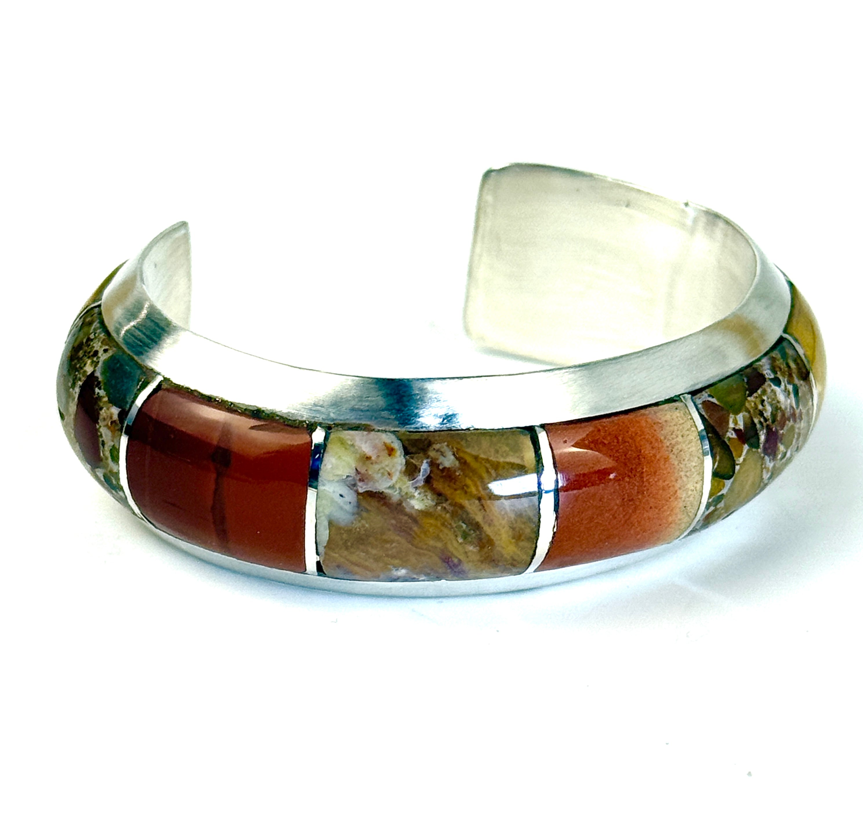 Autumn Colored Stone Inlaid Cuff