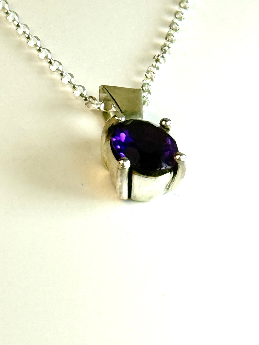Amethyst and Sterling Pendant
