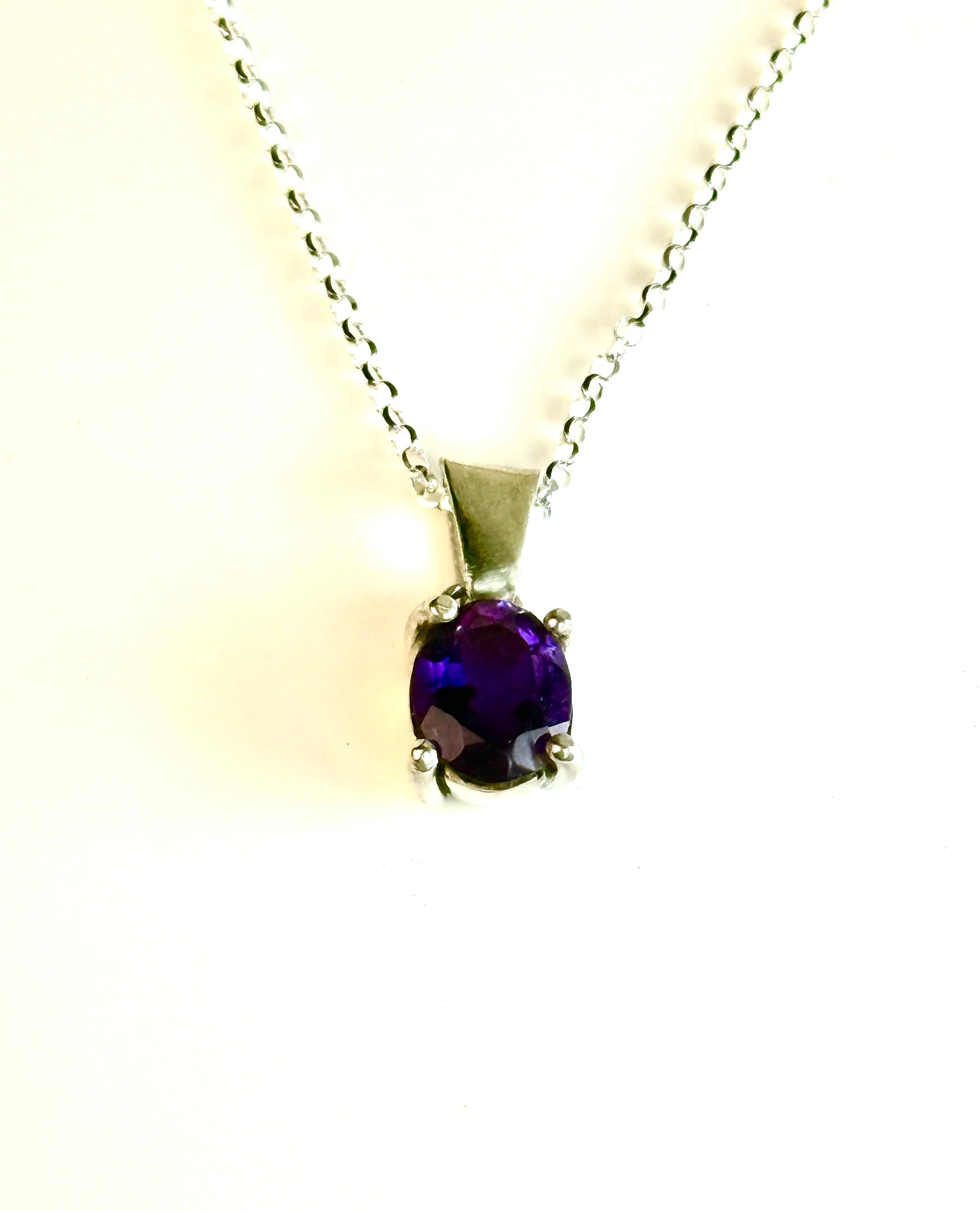 Amethyst and Sterling Pendant