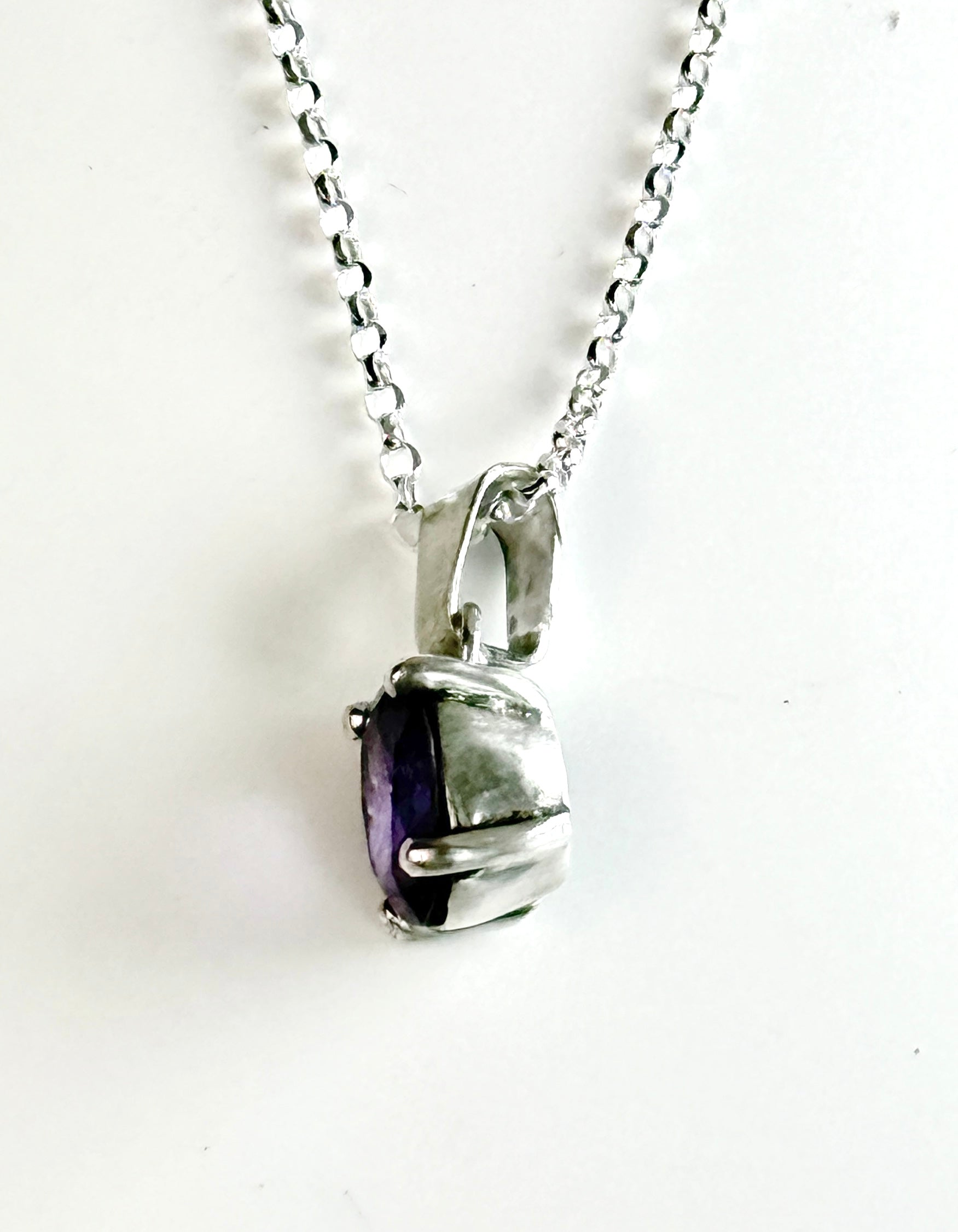 Amethyst and Sterling Pendant