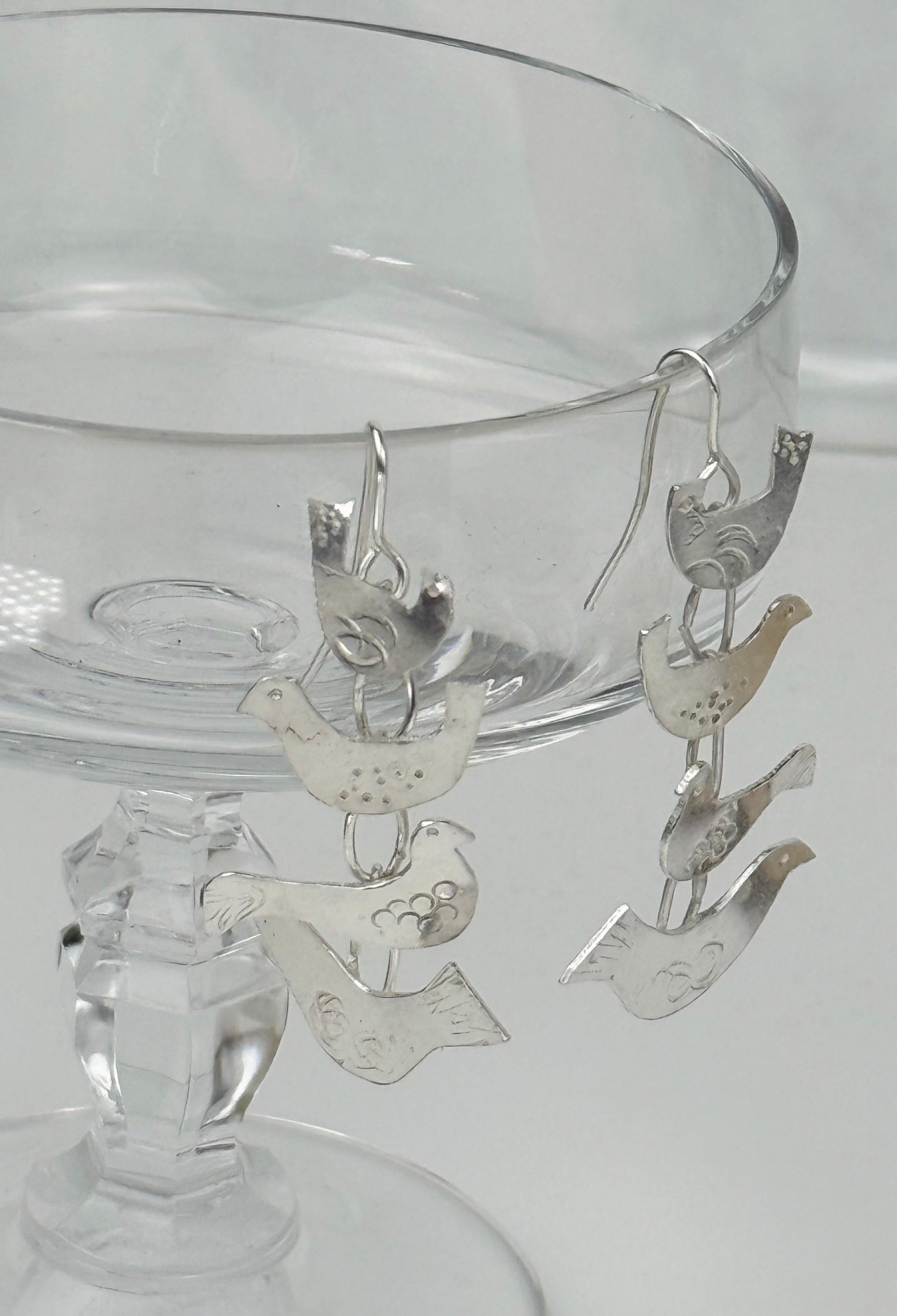 Silver Birds Earrings