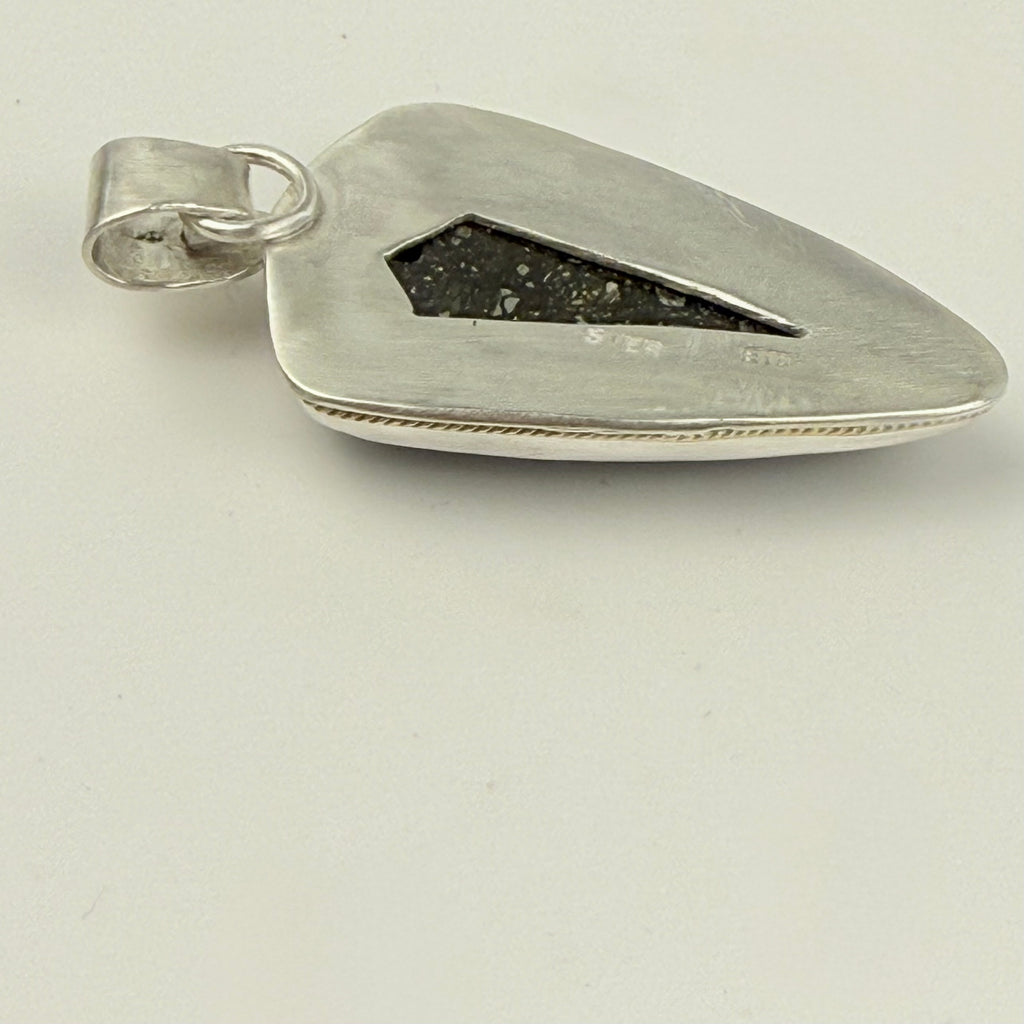 Marcasite pendant embellished with gold and diamond