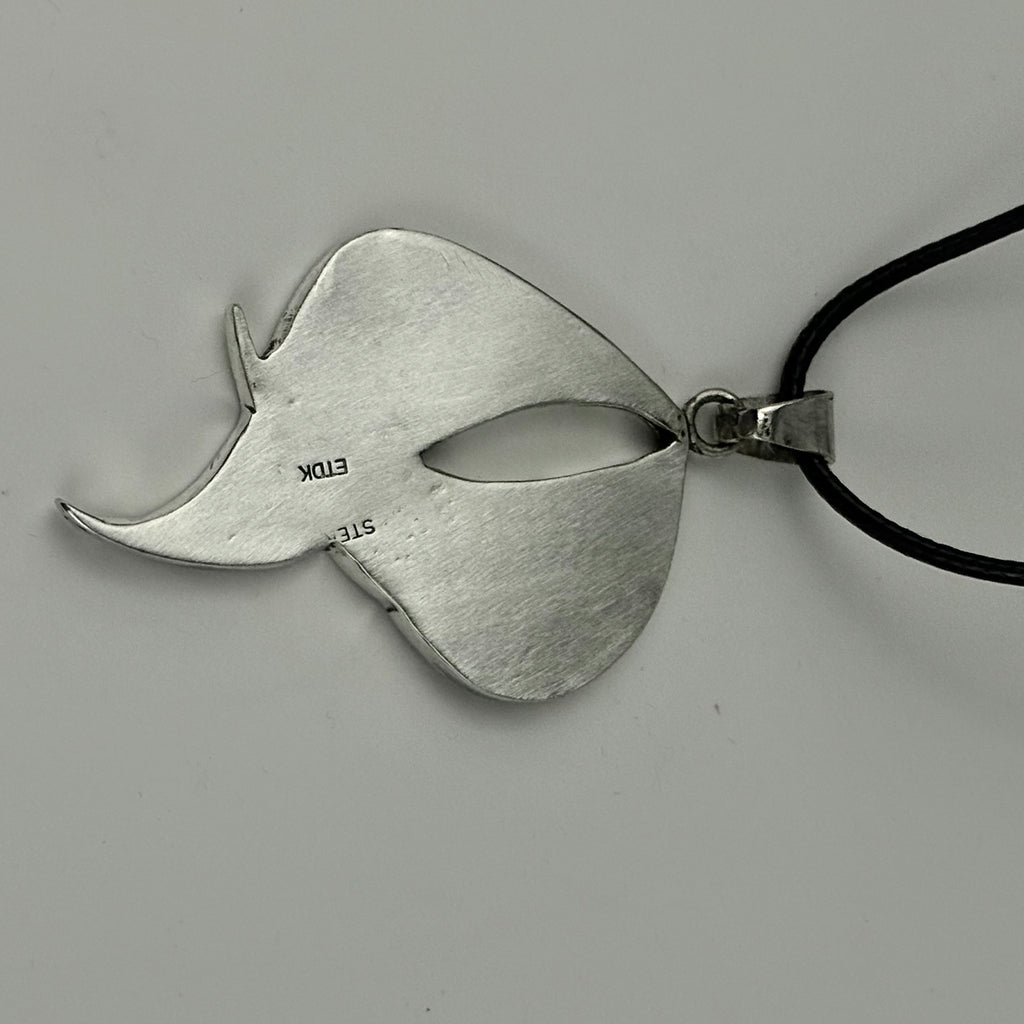 Onyx Channel Inlaid Sterling Pendant