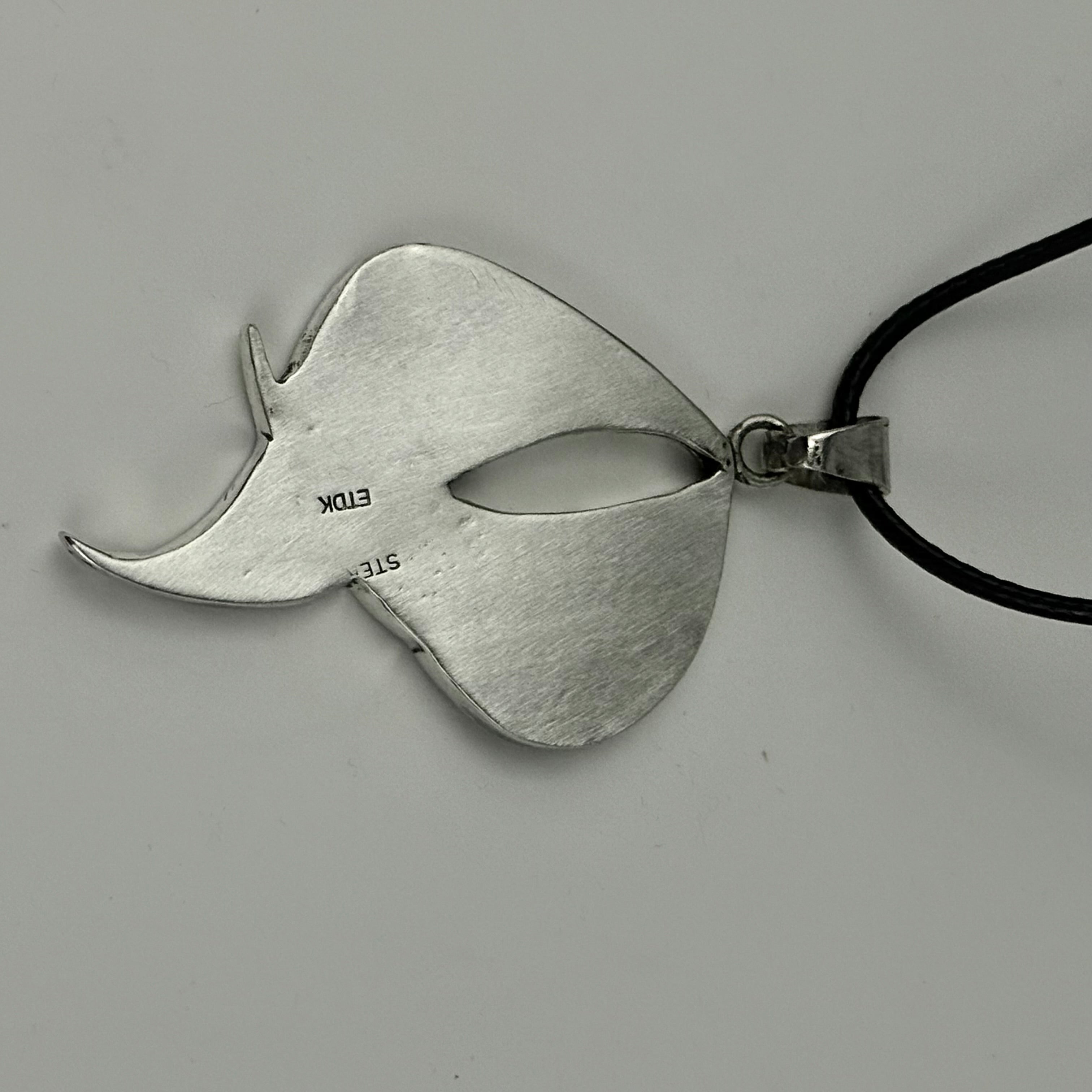 Onyx Channel Inlaid Sterling Pendant