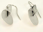Large Three dimensional Sterling Earrings: Rectantgle and Oval