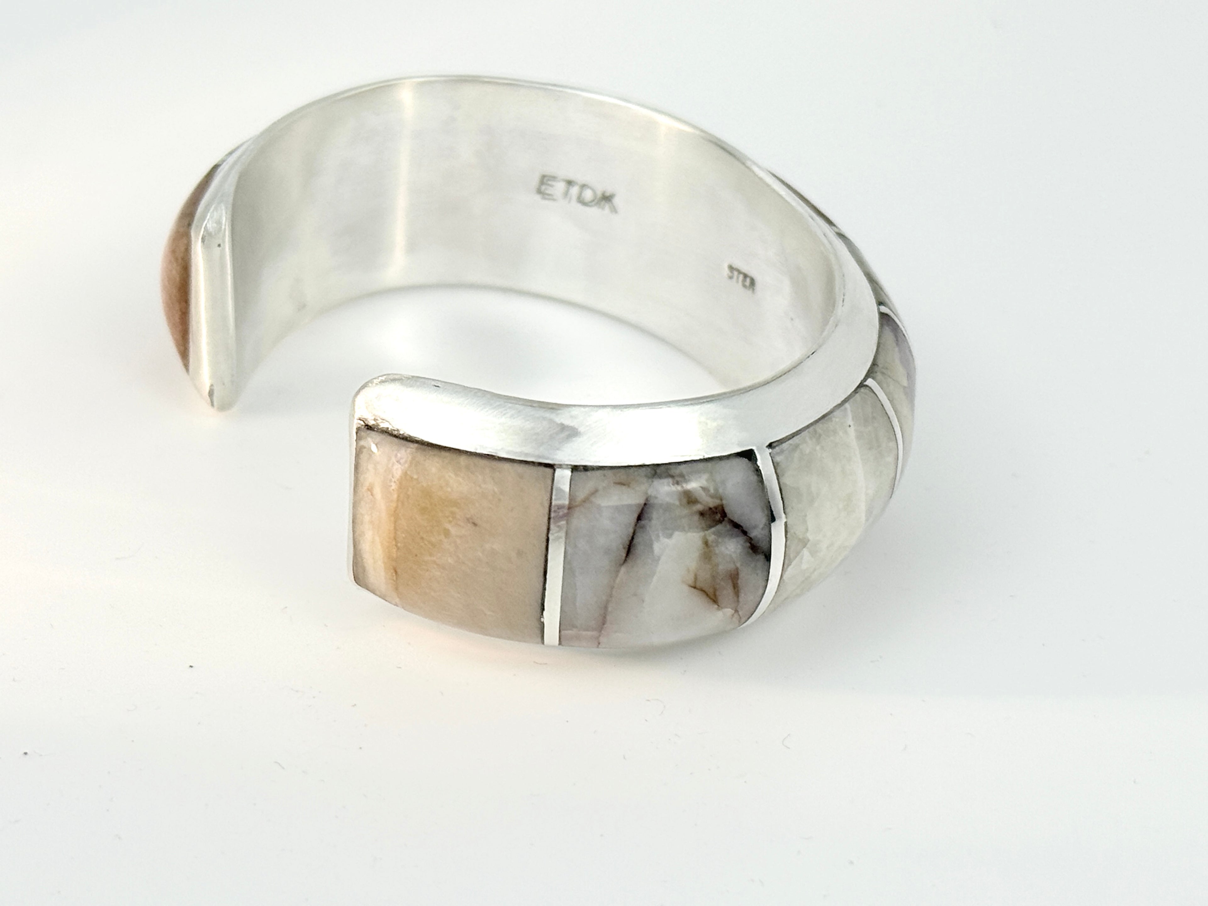 Handmade Sterling Cuff in Muted Colors