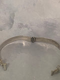 Hinged Sterling Silver Bangle with Tension Clasp