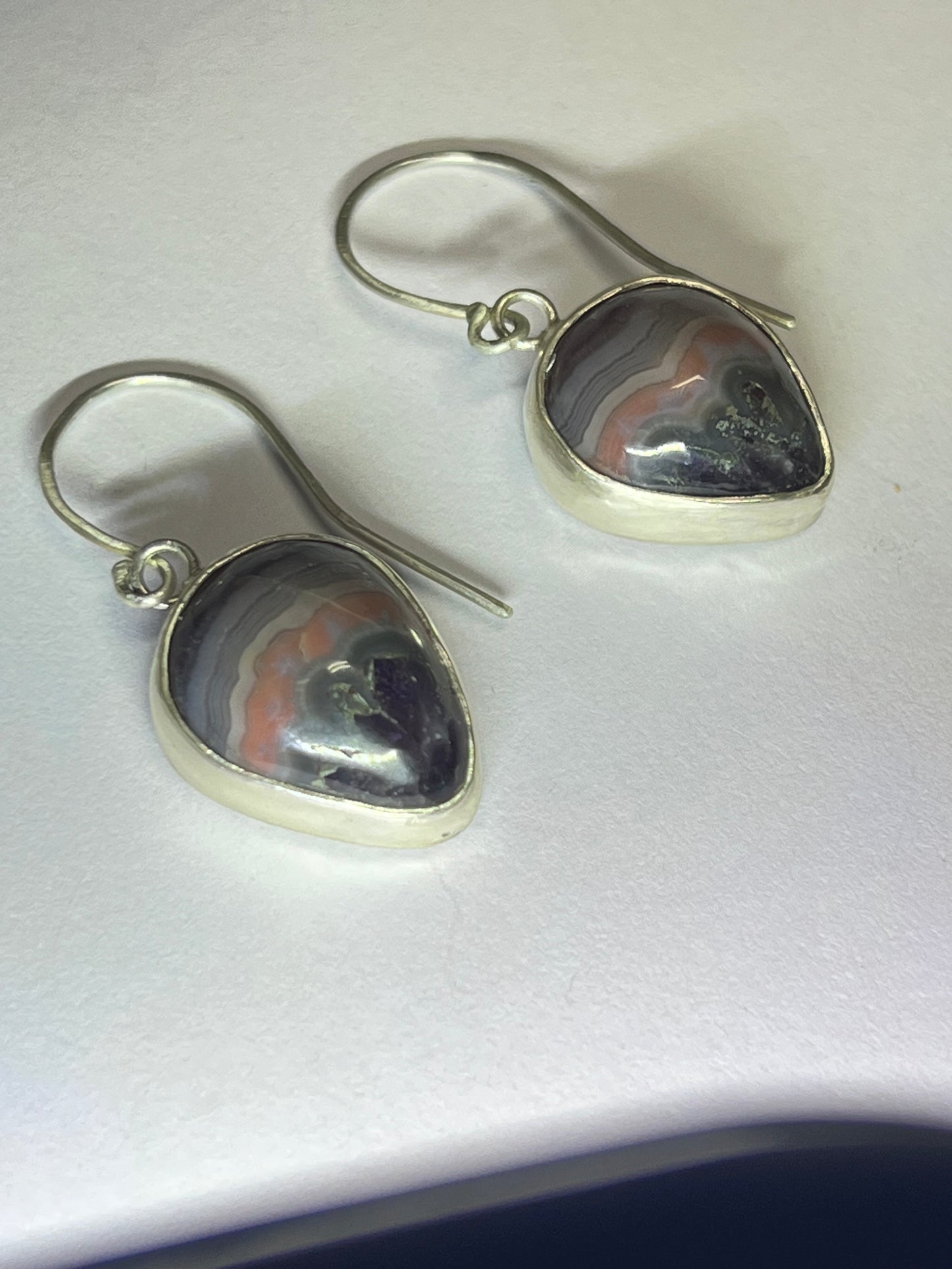 Mexican lace agate earrings