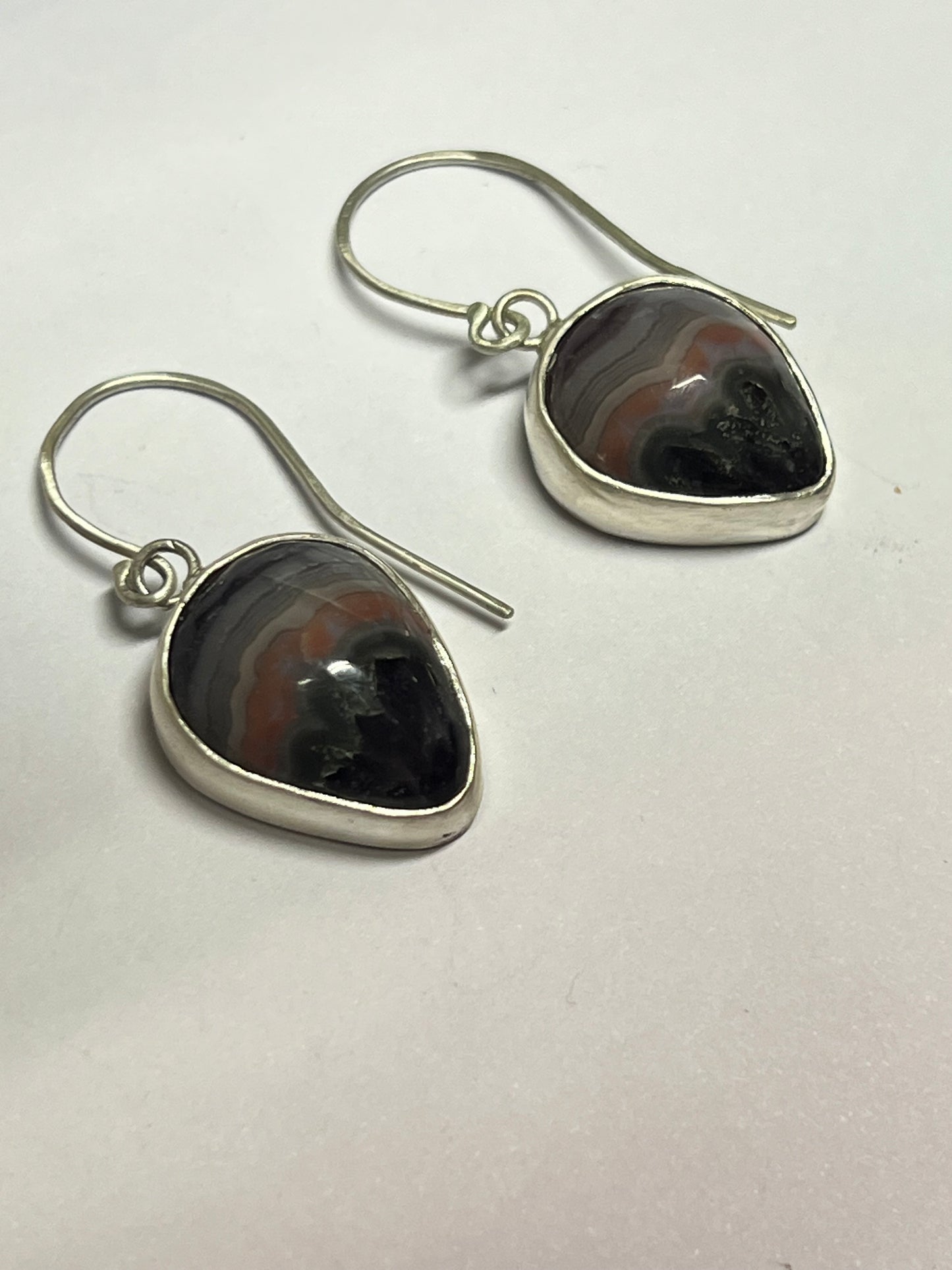 Mexican lace agate earrings