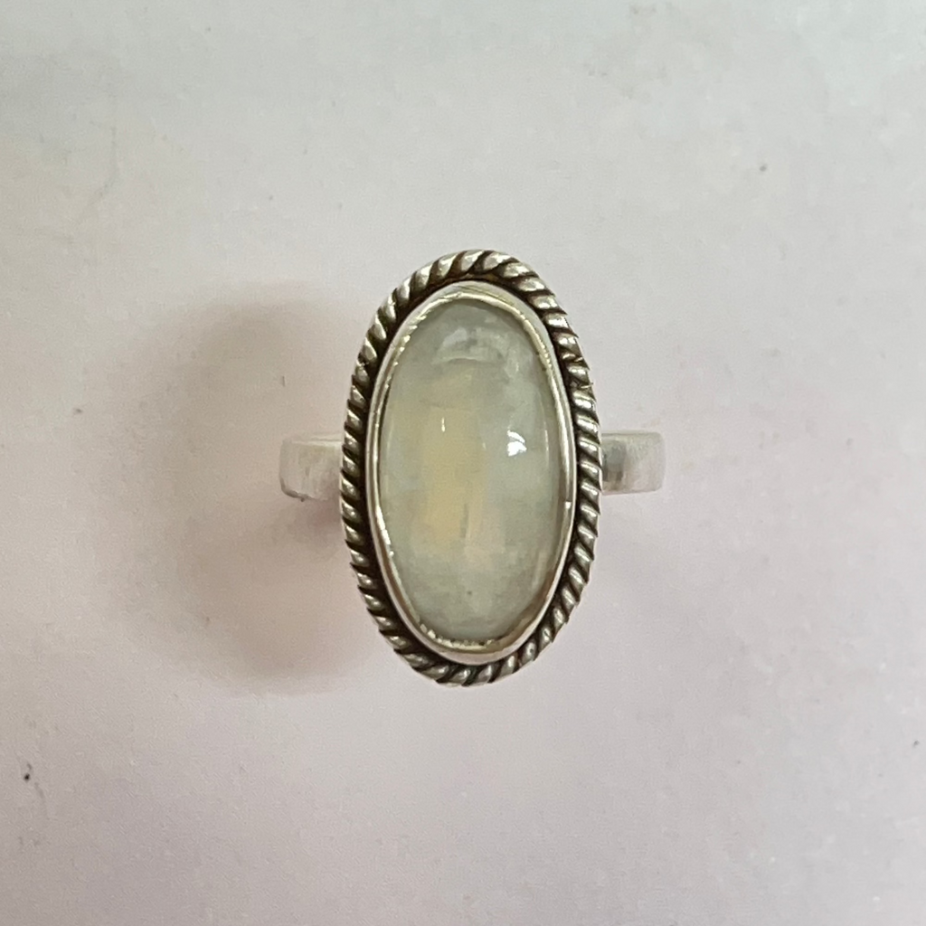 Sterling and moonstone ring size 7.5