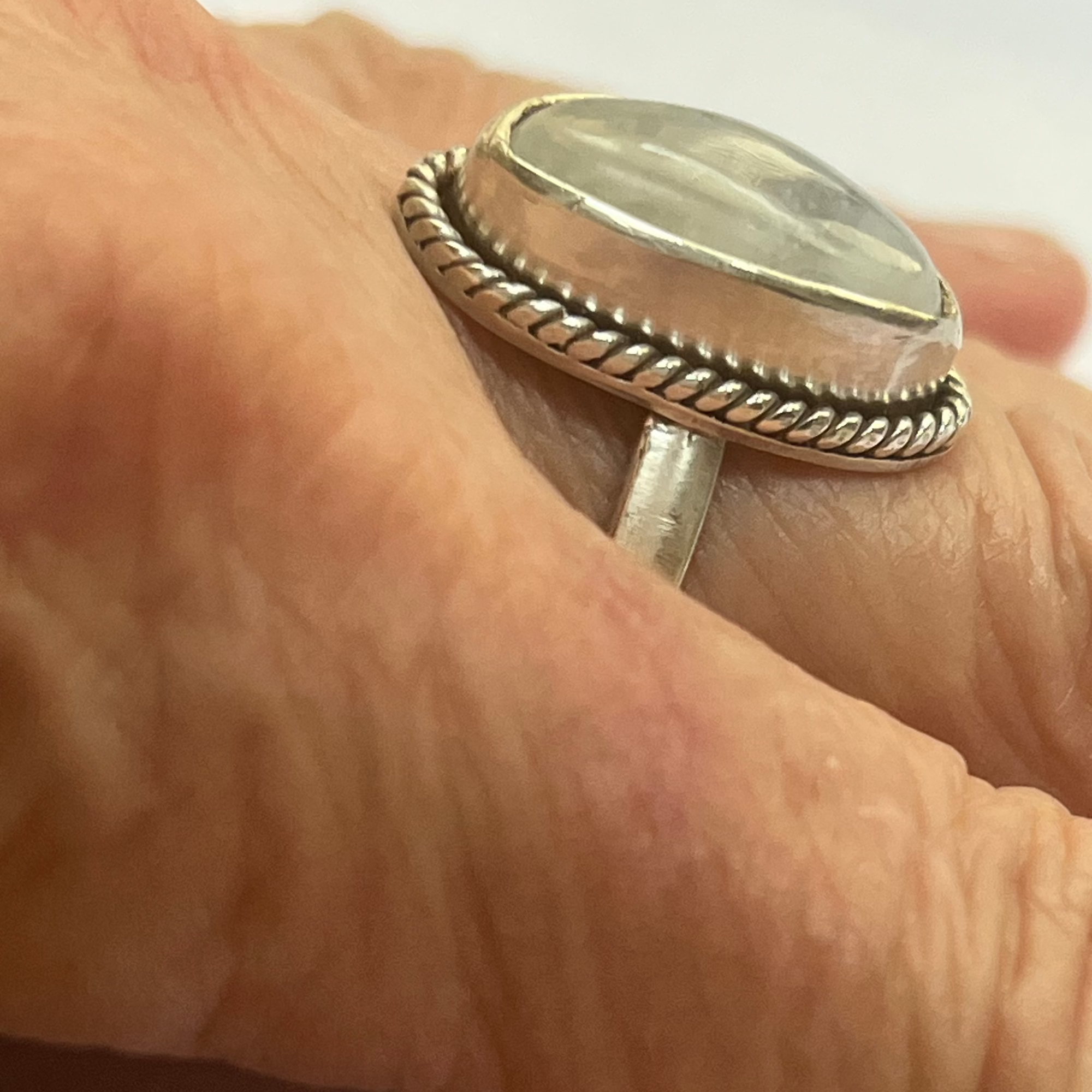 Sterling and moonstone ring size 7.5