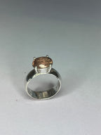 Peachy Pink Tourmaline ring size 6.5