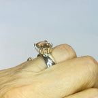 Peachy Pink Tourmaline ring size 6.5