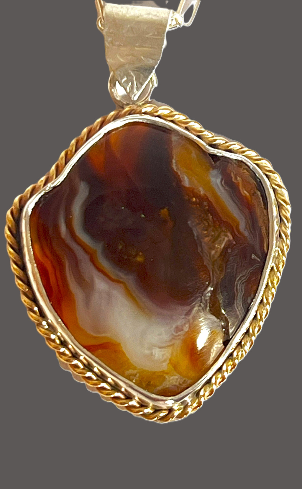 Distressed Agate pendant