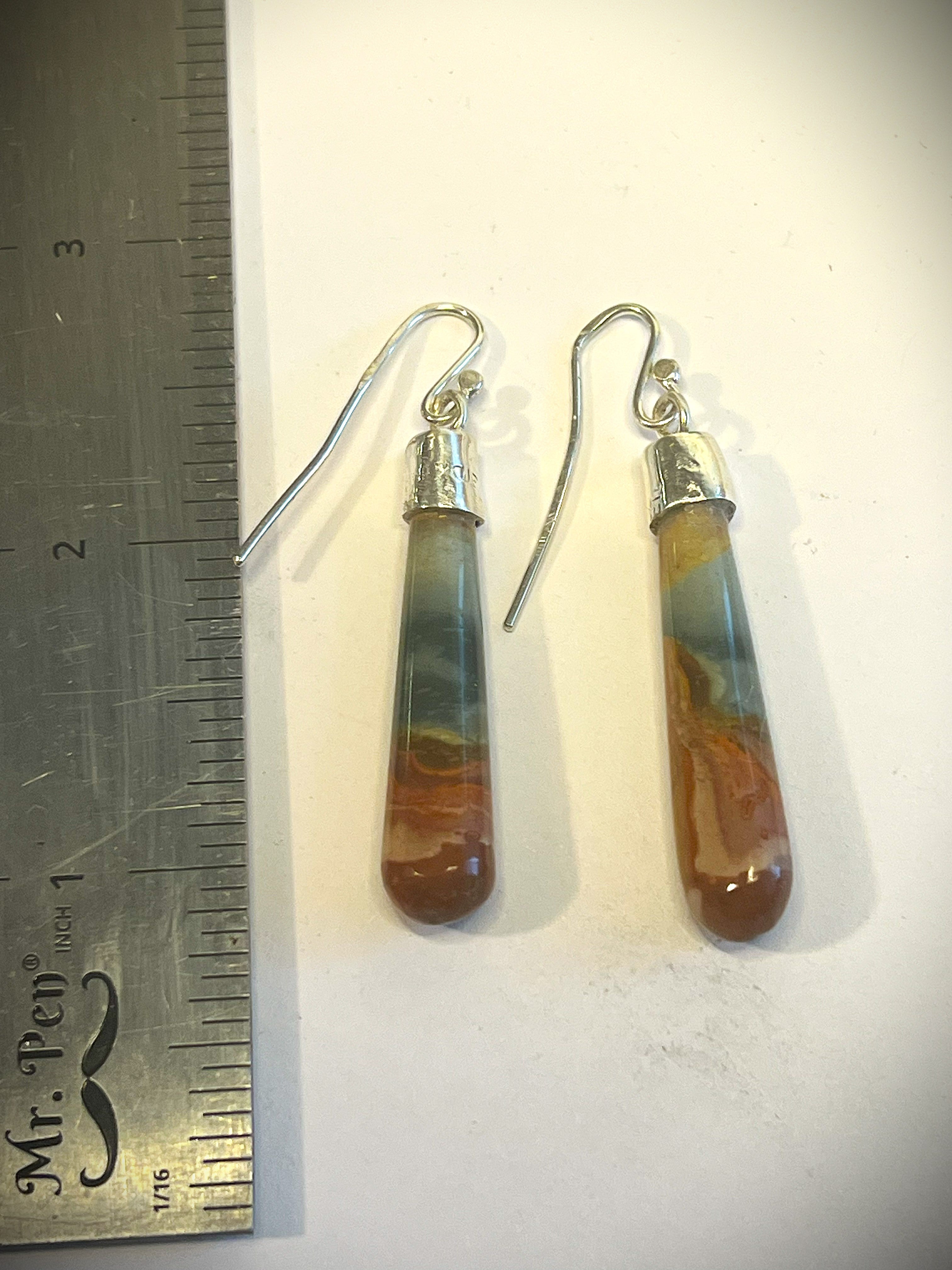 Polychrome Jasper Dangle Earrings