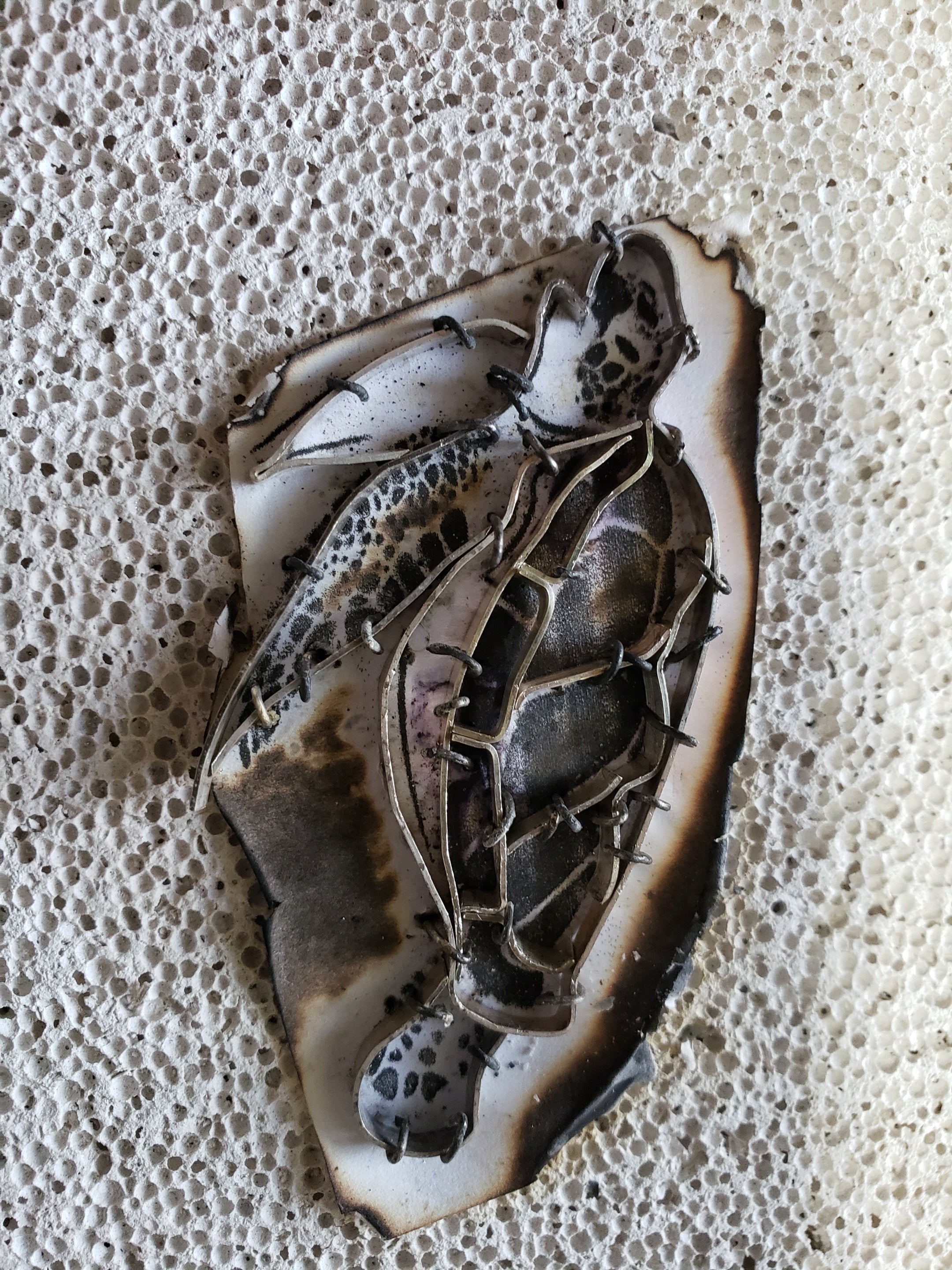 Sea Turtle Stone-Inlaid Brooch