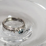 Sterling Silver and Aquamarine (or gemstone of choice) ring in sizes 5-10