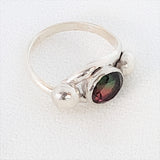 Sterling Silver and Watermelon Quartz Ring size 6 1/2