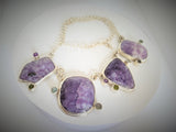 Sterling Silver and Purple Stone Necklace